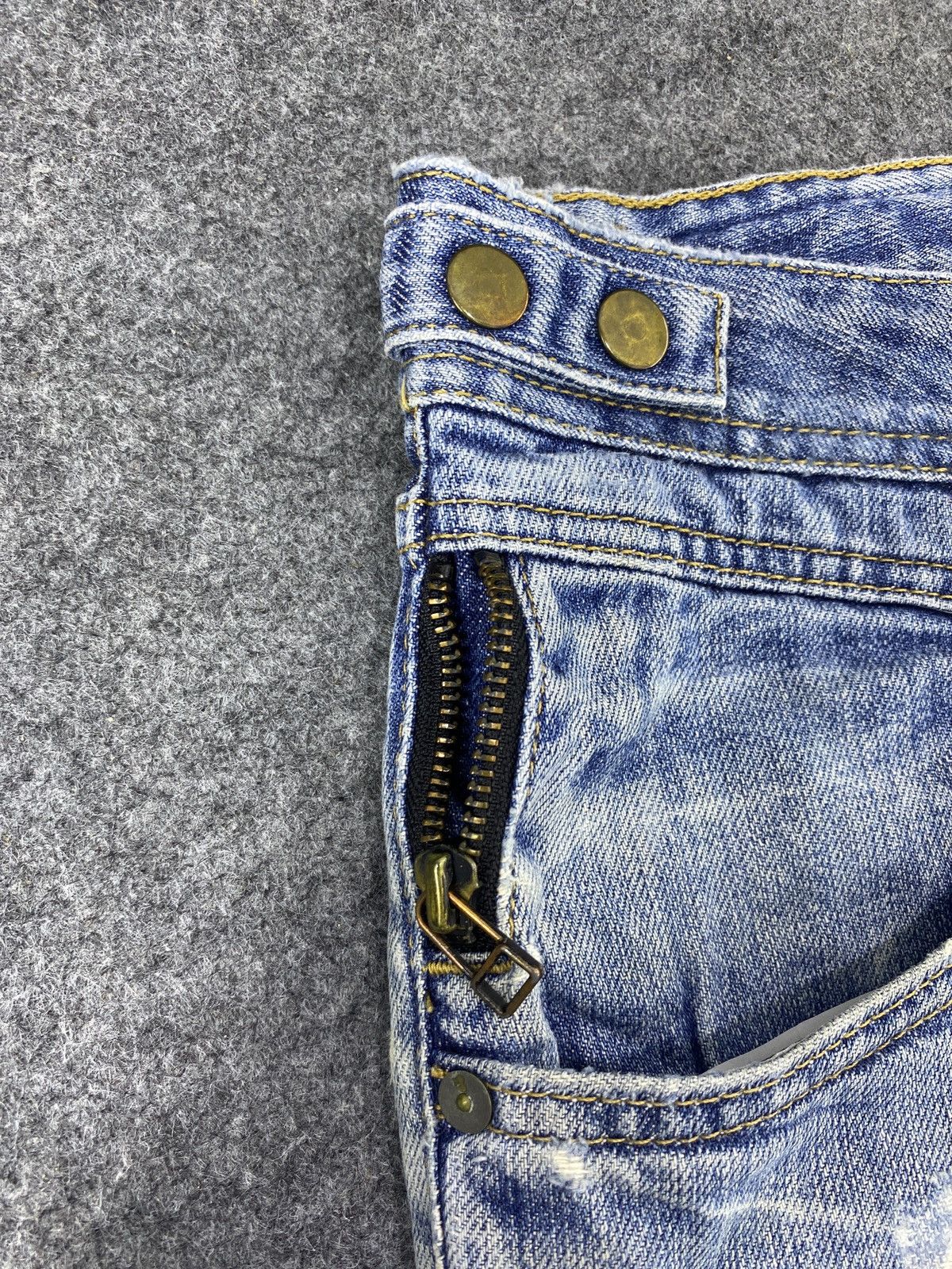 Jean × Vintage & Distressed Blue Wash Flare Denim - J974 Size US 32 / EU 48 - 13 Thumbnail