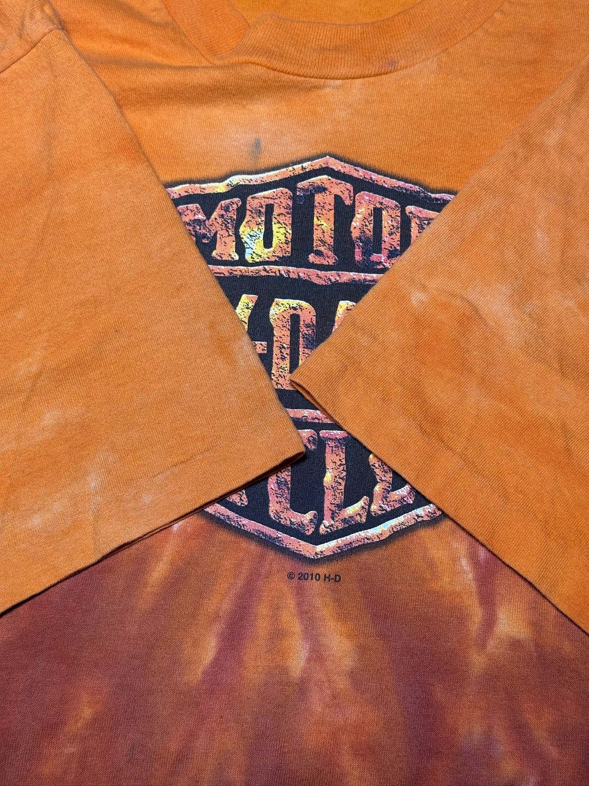 Harley Davidson Y2K Harley Davidson Tie Dye Flame Grunge Biker T Shirt Size US L / EU 52-54 / 3 - 2 Thumbnail