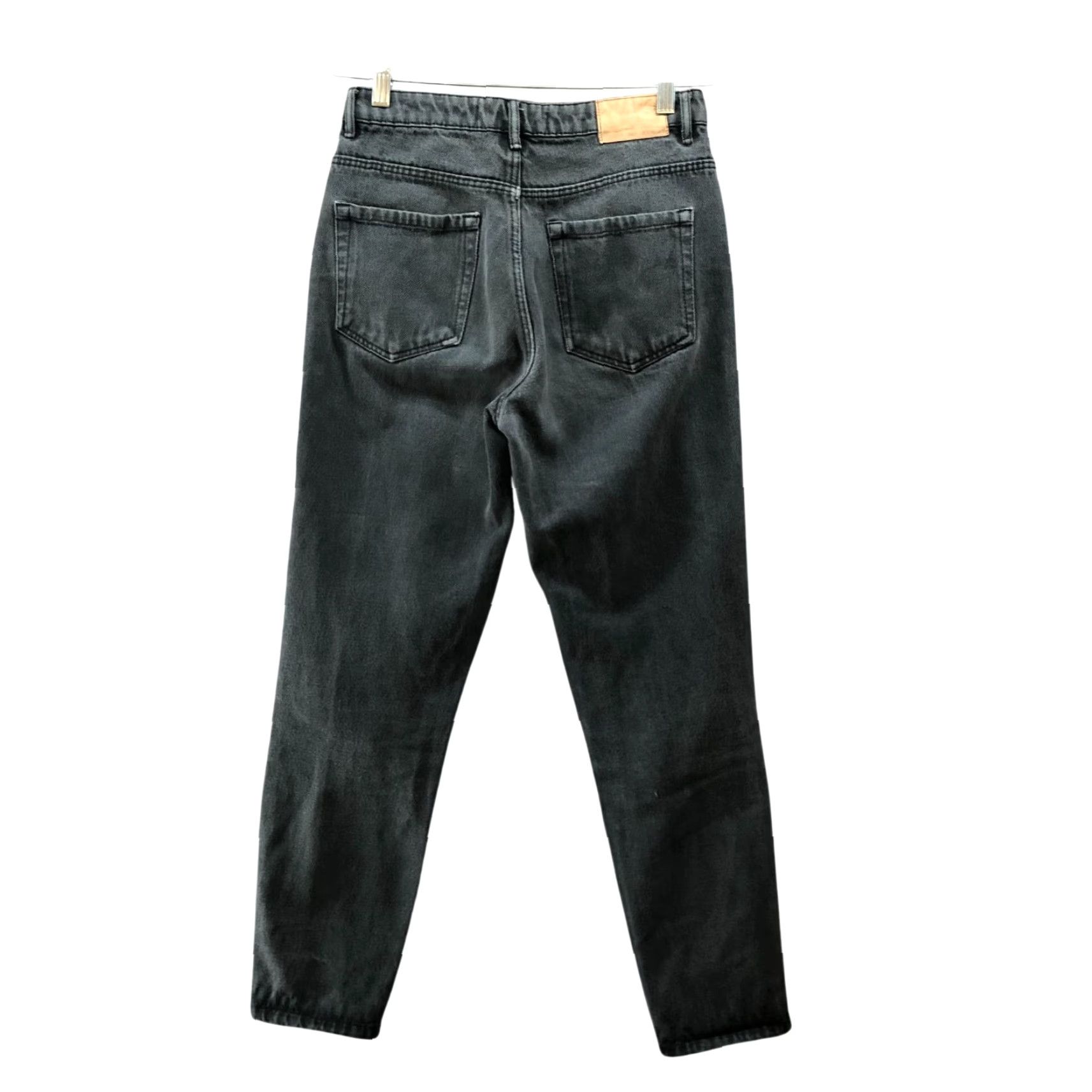 Zara Zara High Rise Mom Jeans Womens 2 Washed Black Tapered Jeans 5-Pocket Design Denim Cotton 27 in Inseam Womens Size 26" / US 2 / IT 38 - 2 Thumbnail