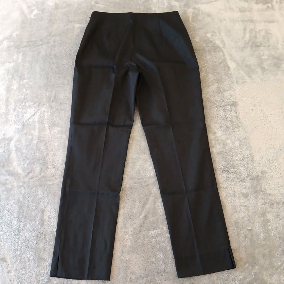 Vintage Chico's Pants Dress Pants Women's 0 Black Lightweight Silk Blend Side Zip 30x27 Straight Inseam 27 Size 25" / US 0 / IT 36 - 6 Thumbnail