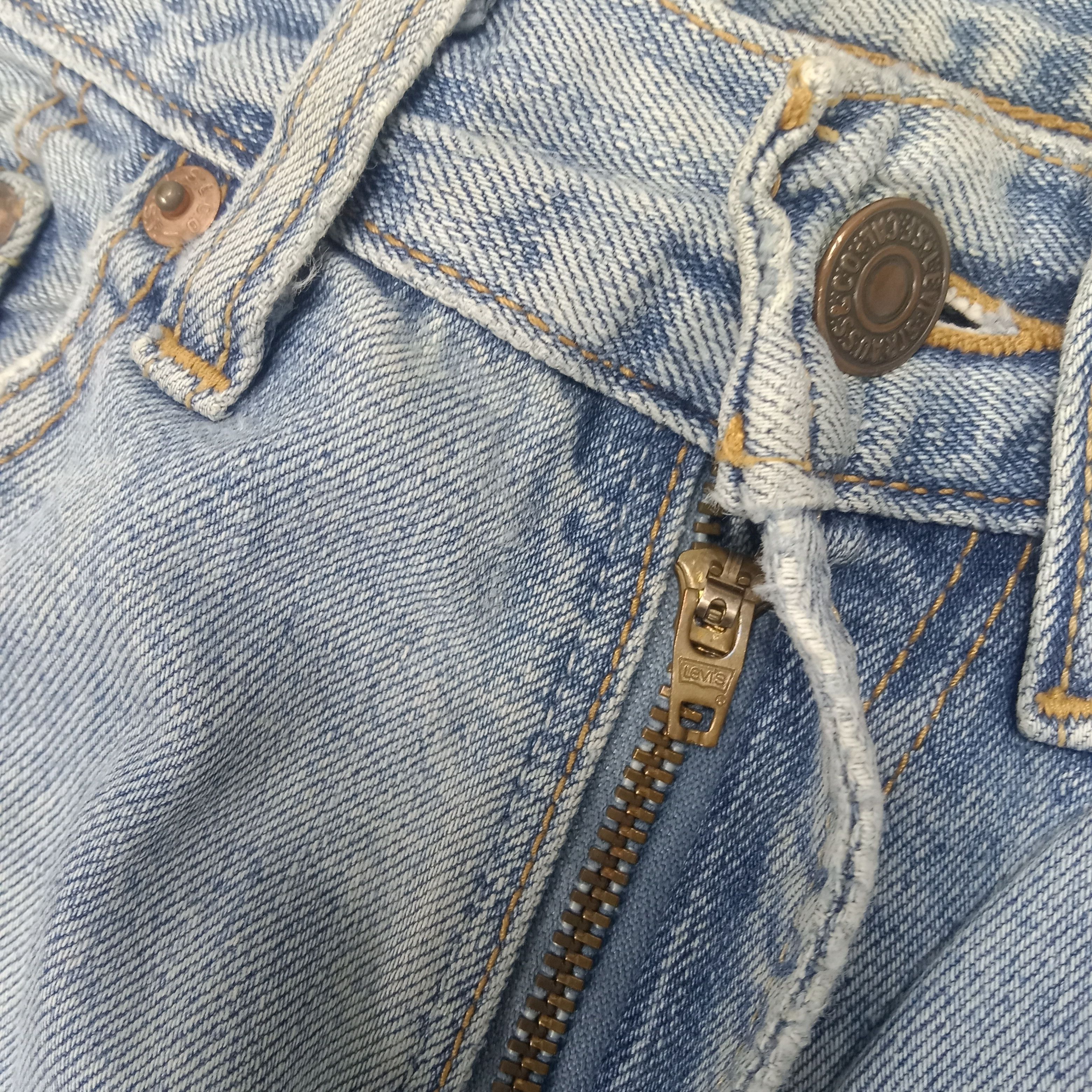Levi's × Vintage Levi's 501 Distressed Flared Denim Jeans Size US 28 / EU 44 - 3 Thumbnail