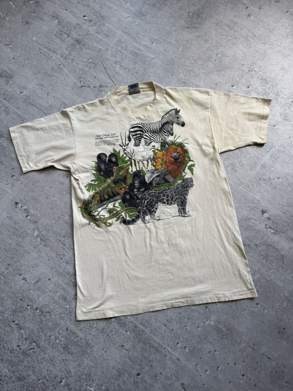 Vintage Oneita San Diego Power-T tee Zoo big logo Size US XL / EU 56 / 4 - 1 Thumbnail