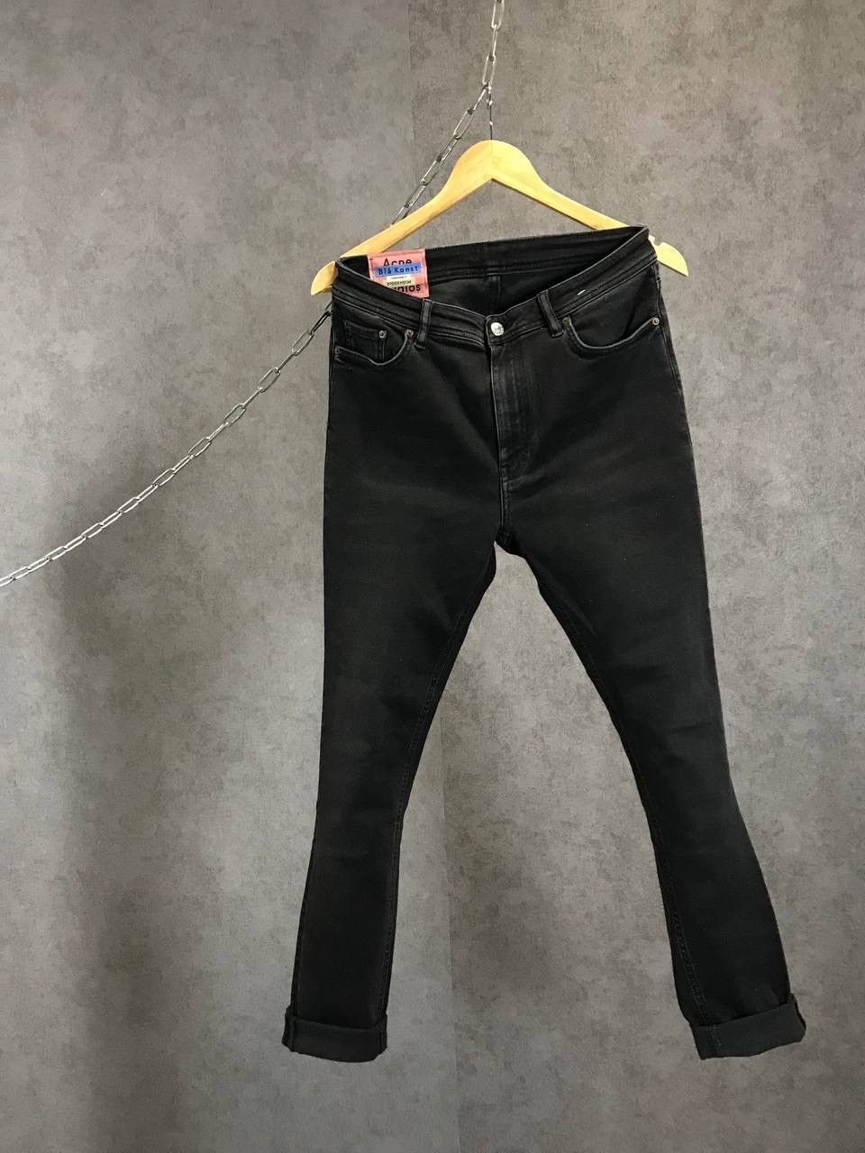 image of Acne Studios Bla Konst Jeans in Black, Men's (Size 31)