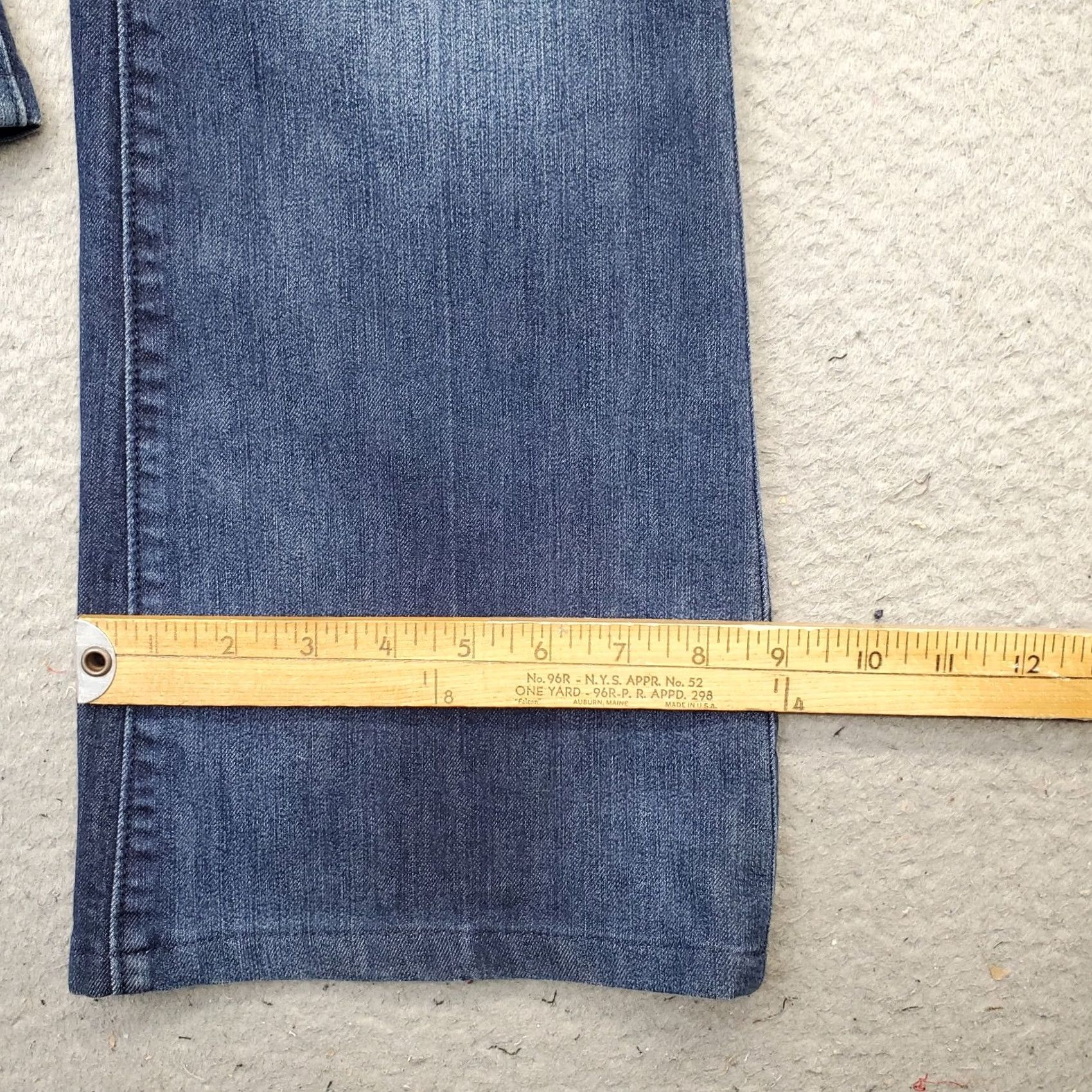 Loft LOFT Women's Jeans Main Flare Denim Blue Stretch 2/26 29.5" Waist 14.75" Across 28.75" Inseam 37.75" Outseam Vintage No Streetwear Size 26" / US 2 / IT 38 - 5 Thumbnail
