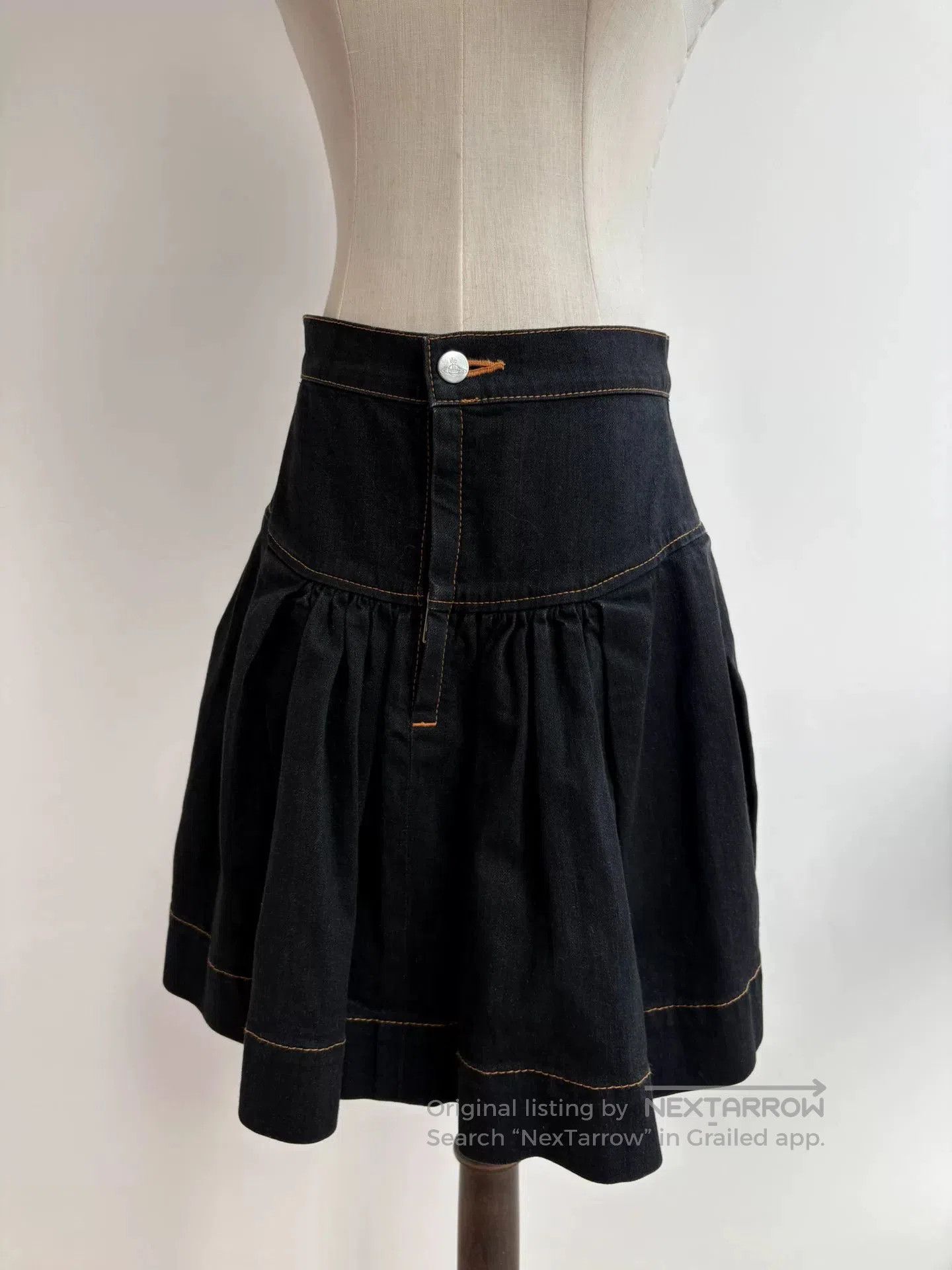 Vivienne Westwood vivienne westwood black denim half skirt. Size 22" - 1 Thumbnail