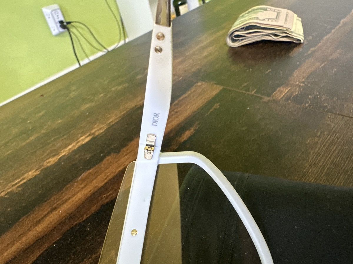 Christian Dior Monsieur Christian Dior Shield Sunglasses White Gold Lens Size ONE SIZE - 5 Thumbnail