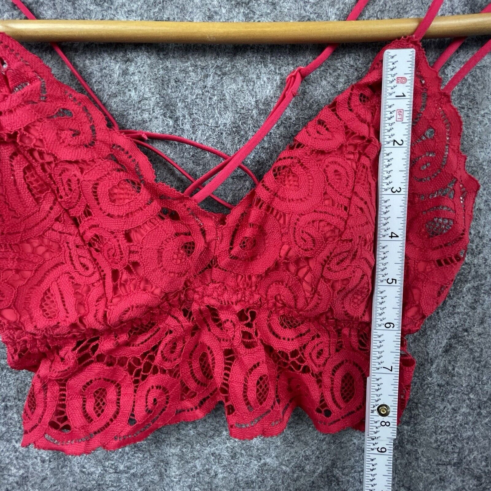 Victoria's Secret Victoria's Secret Camisole Womens XS Red Lace Bralette Crop Size XS / US 0-2 / IT 36-38 - 5 Thumbnail