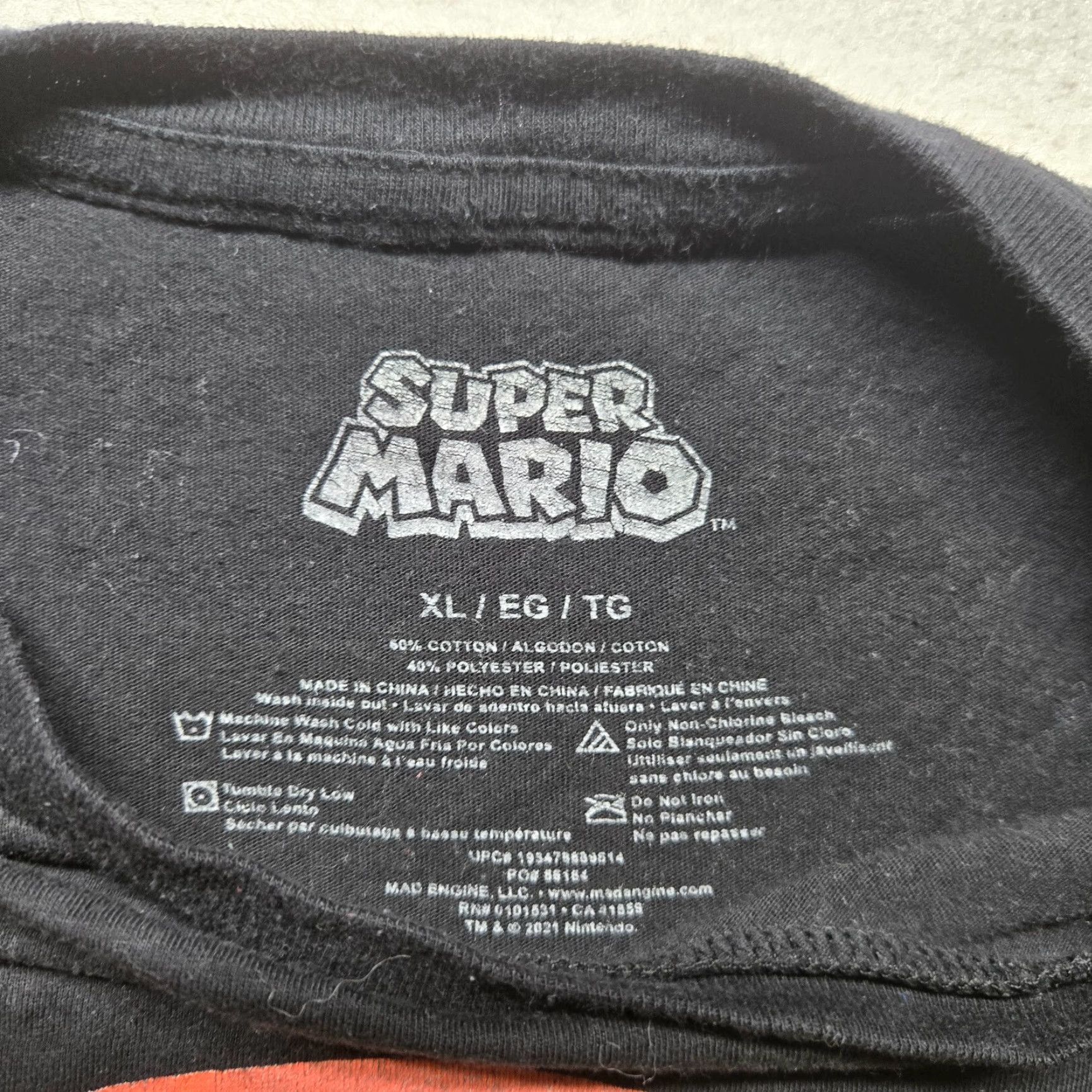 Nintendo Nintendo Super Mario Luigi Black T-Shirt Short Sleeve Adult Men's XL Size US XL / EU 56 / 4 - 3 Thumbnail