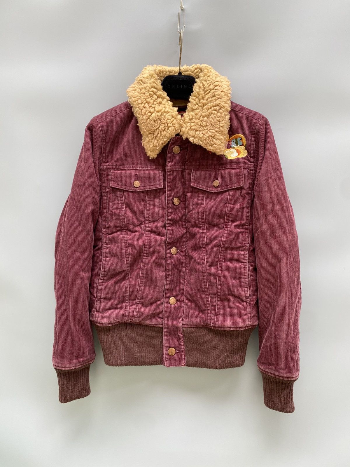 Hysteric Glamour 1980s Hysteric Glamour- Embroidered Corduroy Sherpa Jacket Size US XS / EU 42 / 0 - 2 Thumbnail