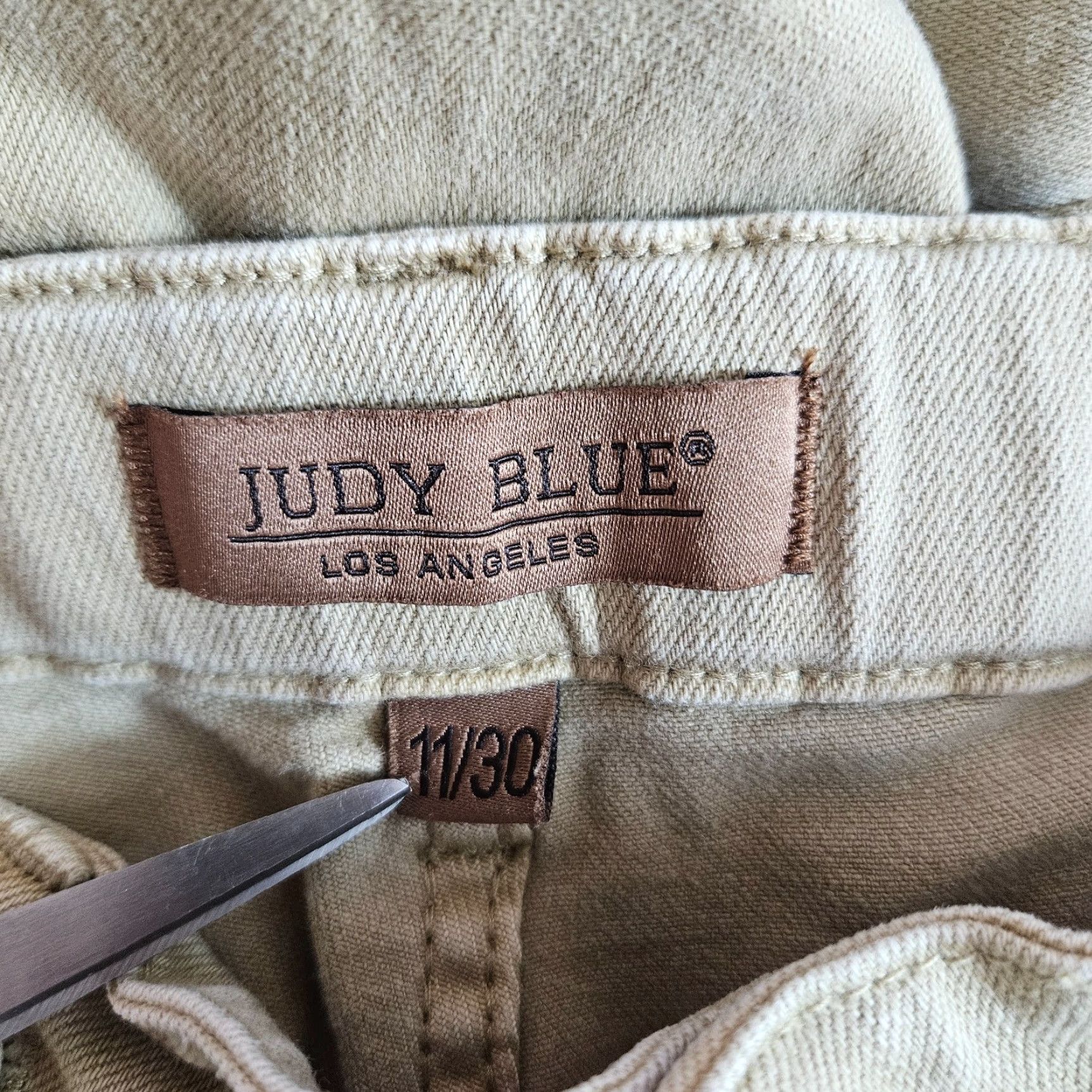 Vintage Judy Blue Jeans Womens Skinny High Rise 11 Tan Denim Cotton Blend 30.5 Inseam Size 32" / US 10 / IT 46 - 7 Thumbnail