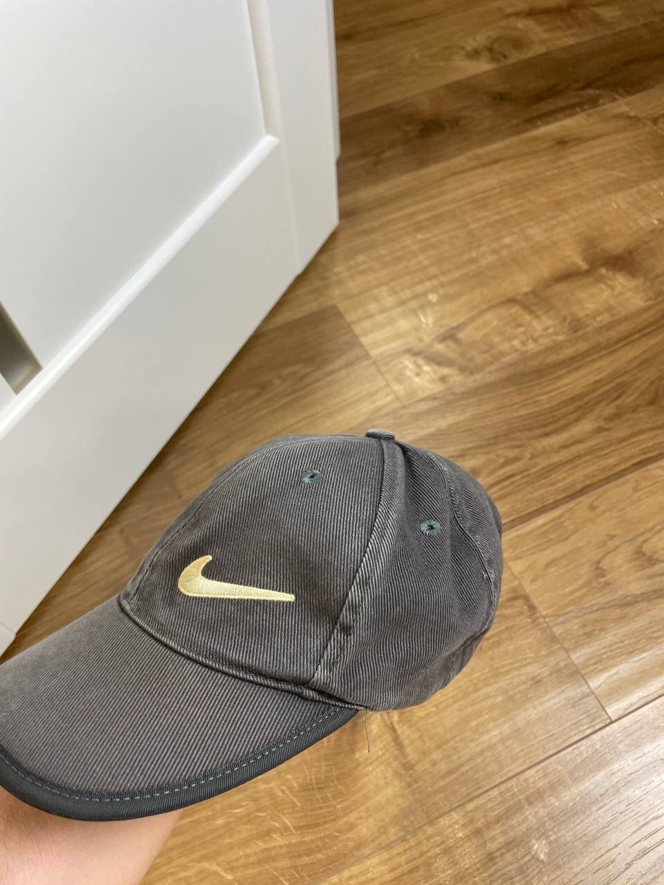 Nike × Vintage Vintage Nike 90’s Y2K Style Big Swoosh Logo Garment Dyed Cap Size ONE SIZE - 2 Thumbnail