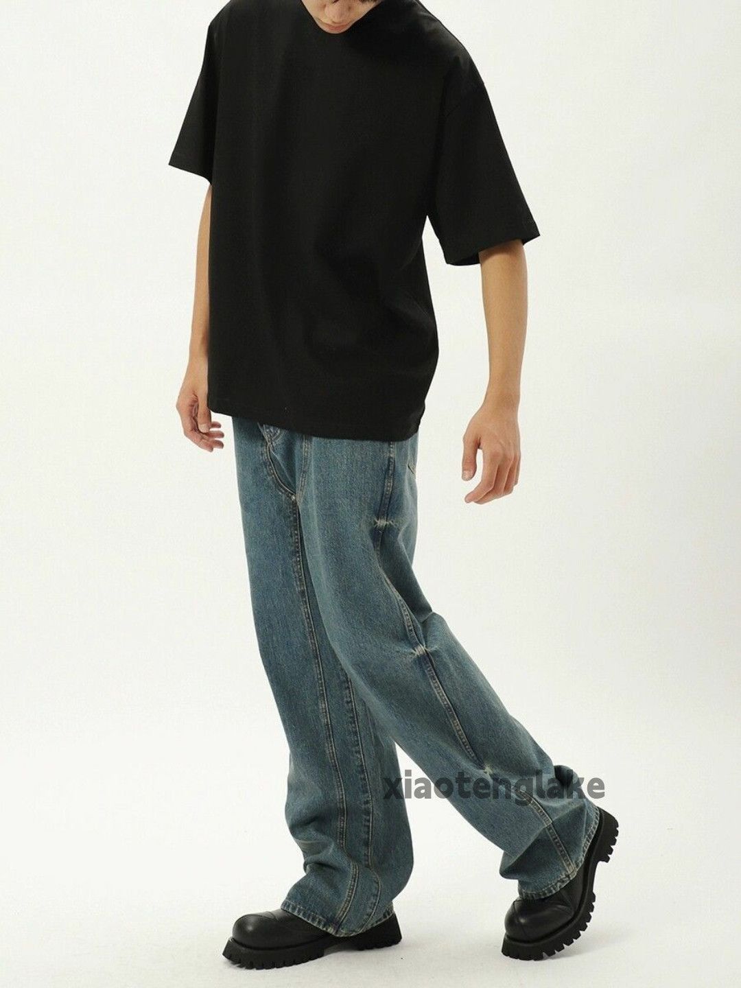 Designer × Japanese Brand × Vintage washed faded cleanfit yuppie loose carpenter jeans Size US 30 / EU 46 - 7 Thumbnail