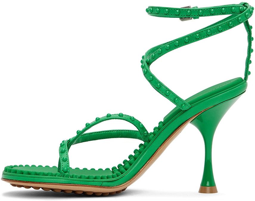 Bottega Veneta o1mle0325 Lagoon Bubble Sandals in Green Size US 7 / IT 37 - 2 Thumbnail