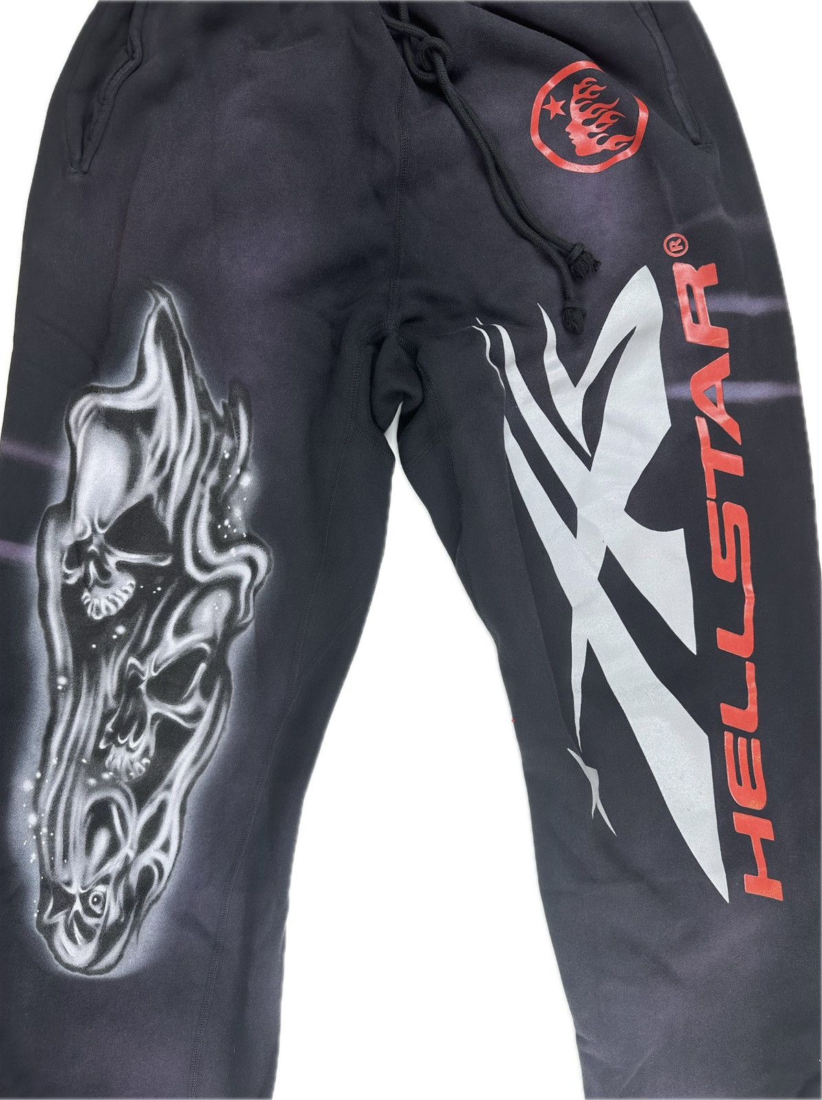 HELLSTAR Hellstar Airbrushed Skull Elastic Sweatpants Size US 30 / EU 46 - 4 Thumbnail