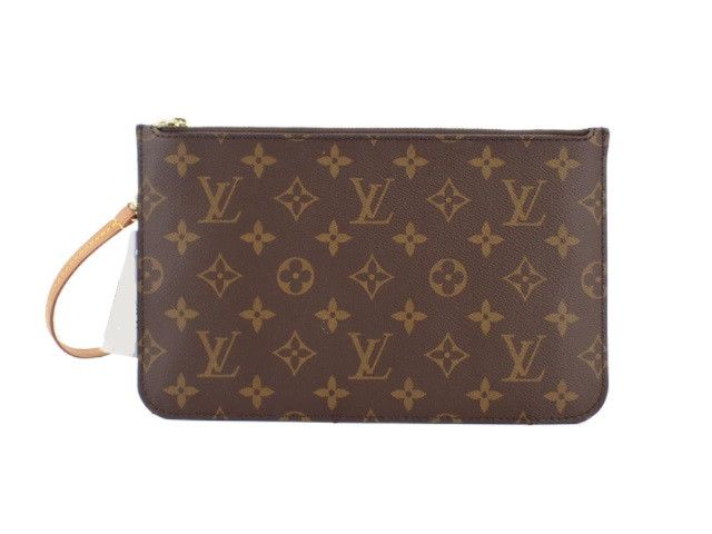 Louis Vuitton Louis Vuitton Neverfull MM Monogram Canvas Brown Pochette Size ONE SIZE - 1 Thumbnail
