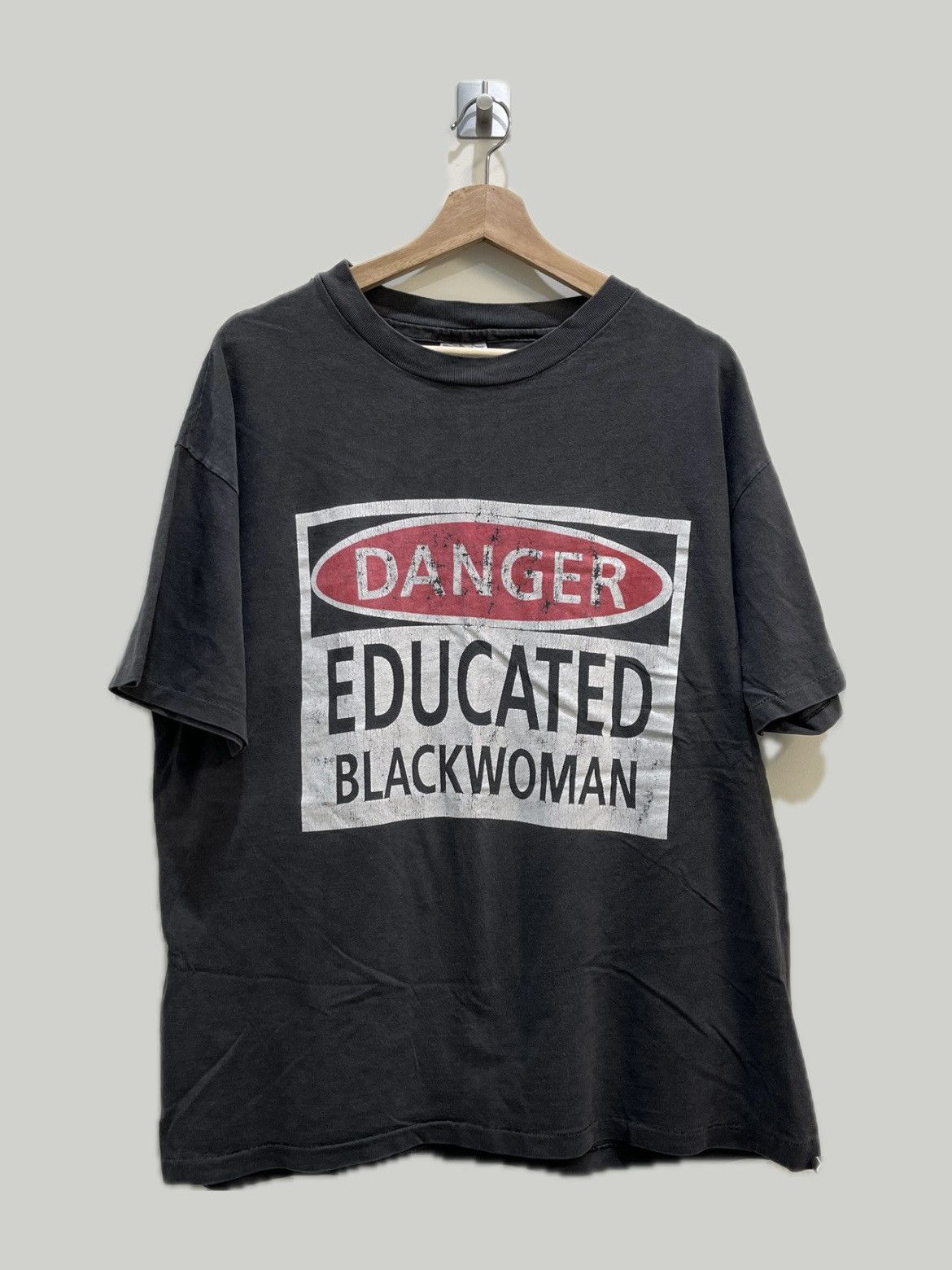 Image of Vintage “Danger Educated Black Woman” T-Shirt, Men's (Size XL)