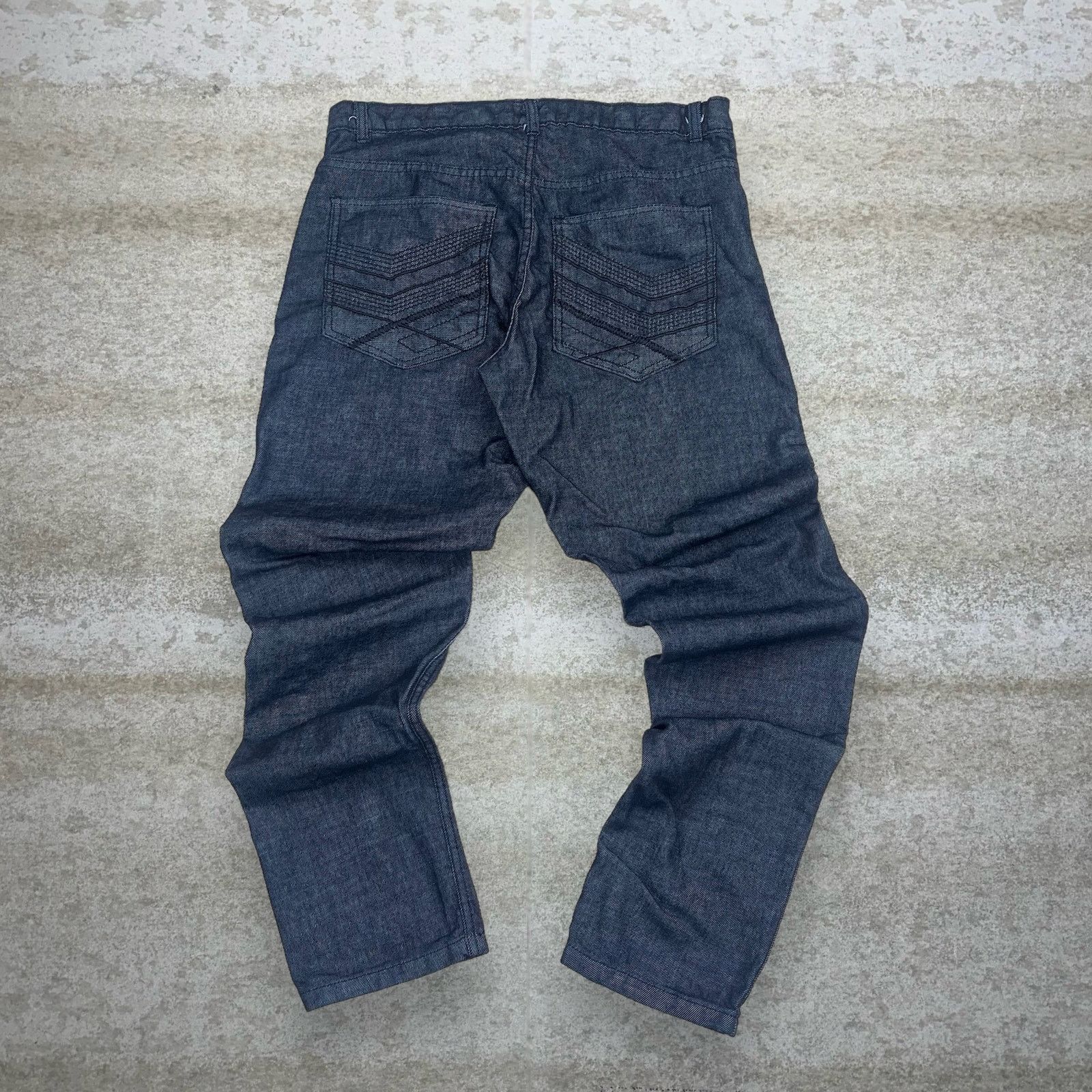 Vintage Vintage Y2K Qruel Skater Jeans 34x34 Straight Leg Blue Wash Size US 34 / EU 50 - 1 Thumbnail