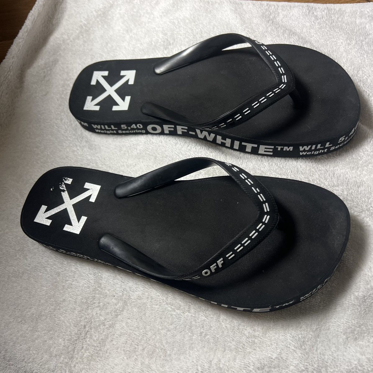 Off-White Off-White Industrial Logo Flip Flops Size US 10 / EU 43 - 1 Thumbnail