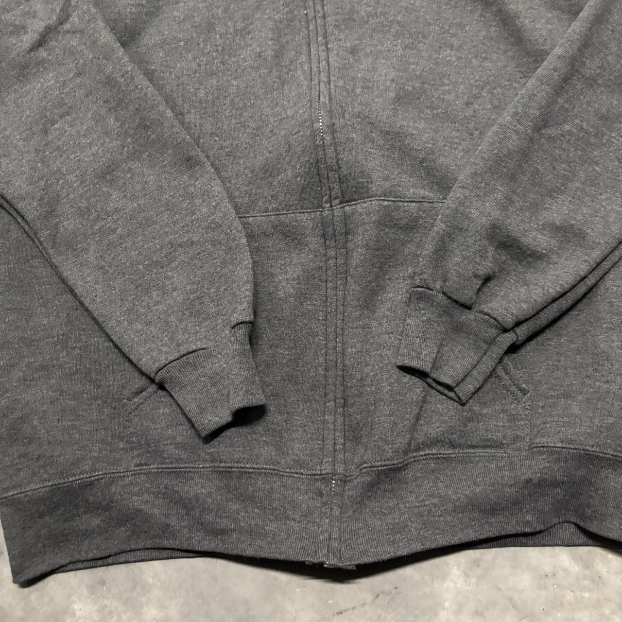 Japanese Brand × Vintage Crazy Vintage Y2K/2000s Dark Grey Blank Essential Zip Up Hoodie! Size US M / EU 48-50 / 2 - 5 Thumbnail
