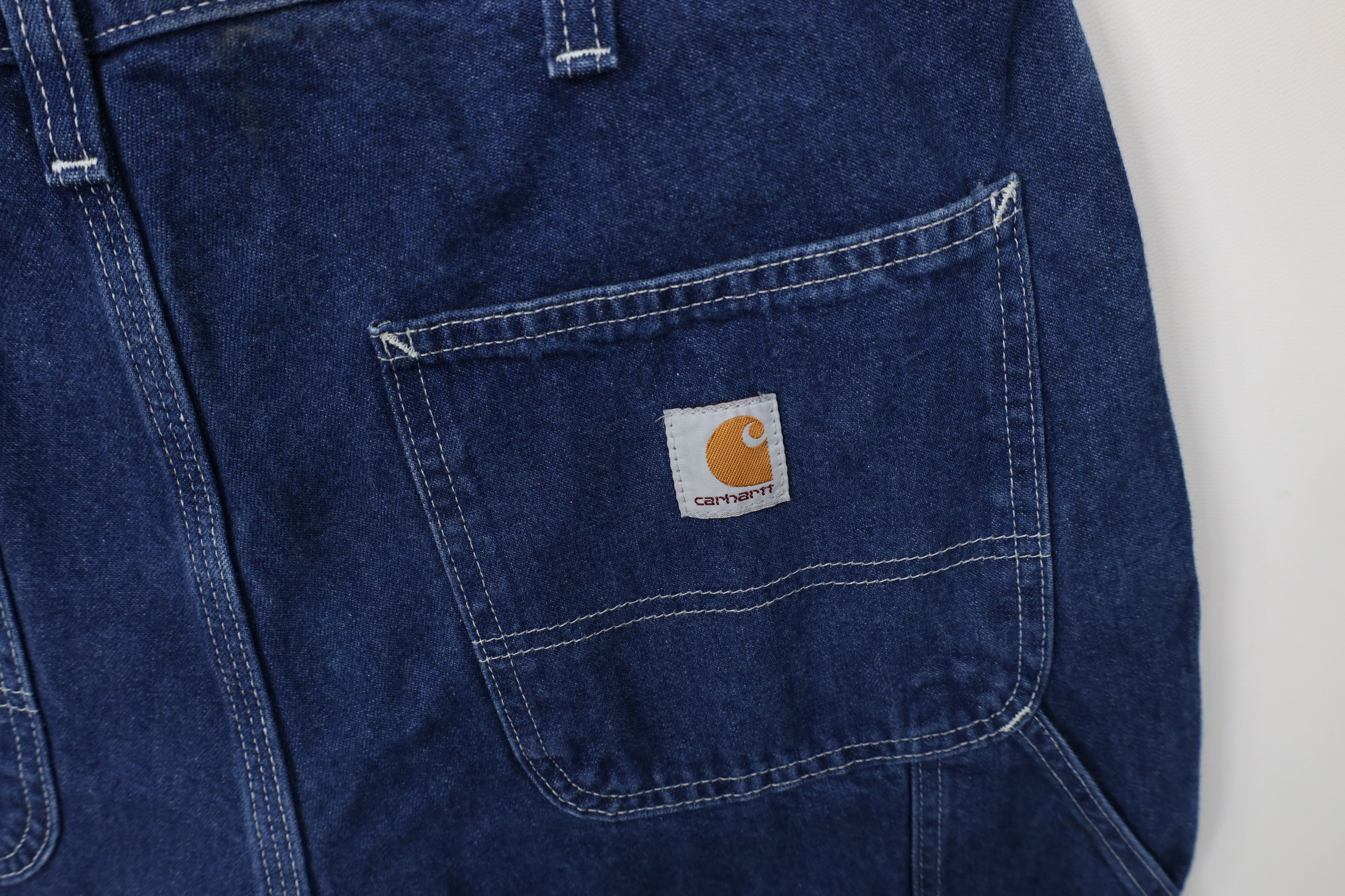 Carhartt Vintage Carhartt Spell Wide Leg Dungaree Denim Jeans Blue Size US 34 / EU 50 - 13 Thumbnail