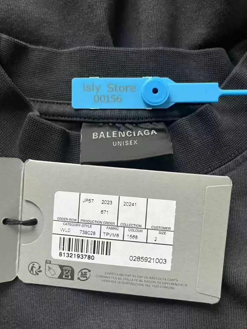 Balenciaga Balenciaga Solid color pattern printed round neck short sl Size US M / EU 48-50 / 2 - 4 Thumbnail