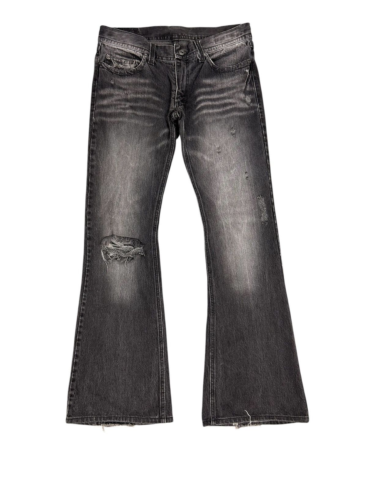Japanese Brand Rupert Edge Distressed Flared Denim Pants. s0204 Size US 32 / EU 48 - 1 Thumbnail