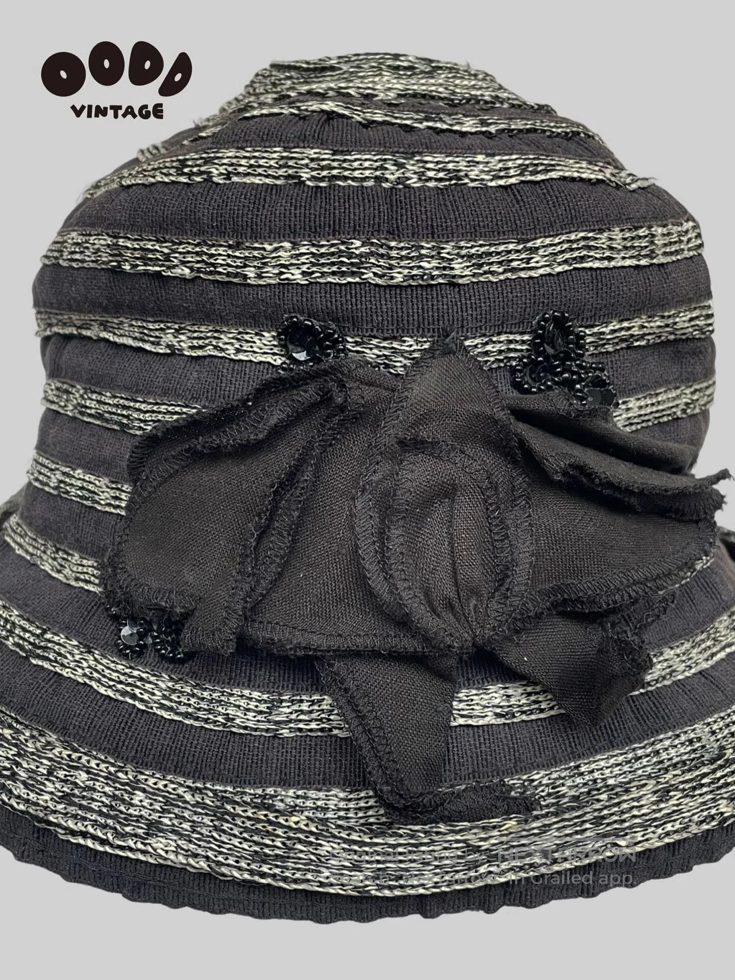 Dolce Vita Vintage Floral Beaded Bell Hat. Size ONE SIZE - 7 Thumbnail
