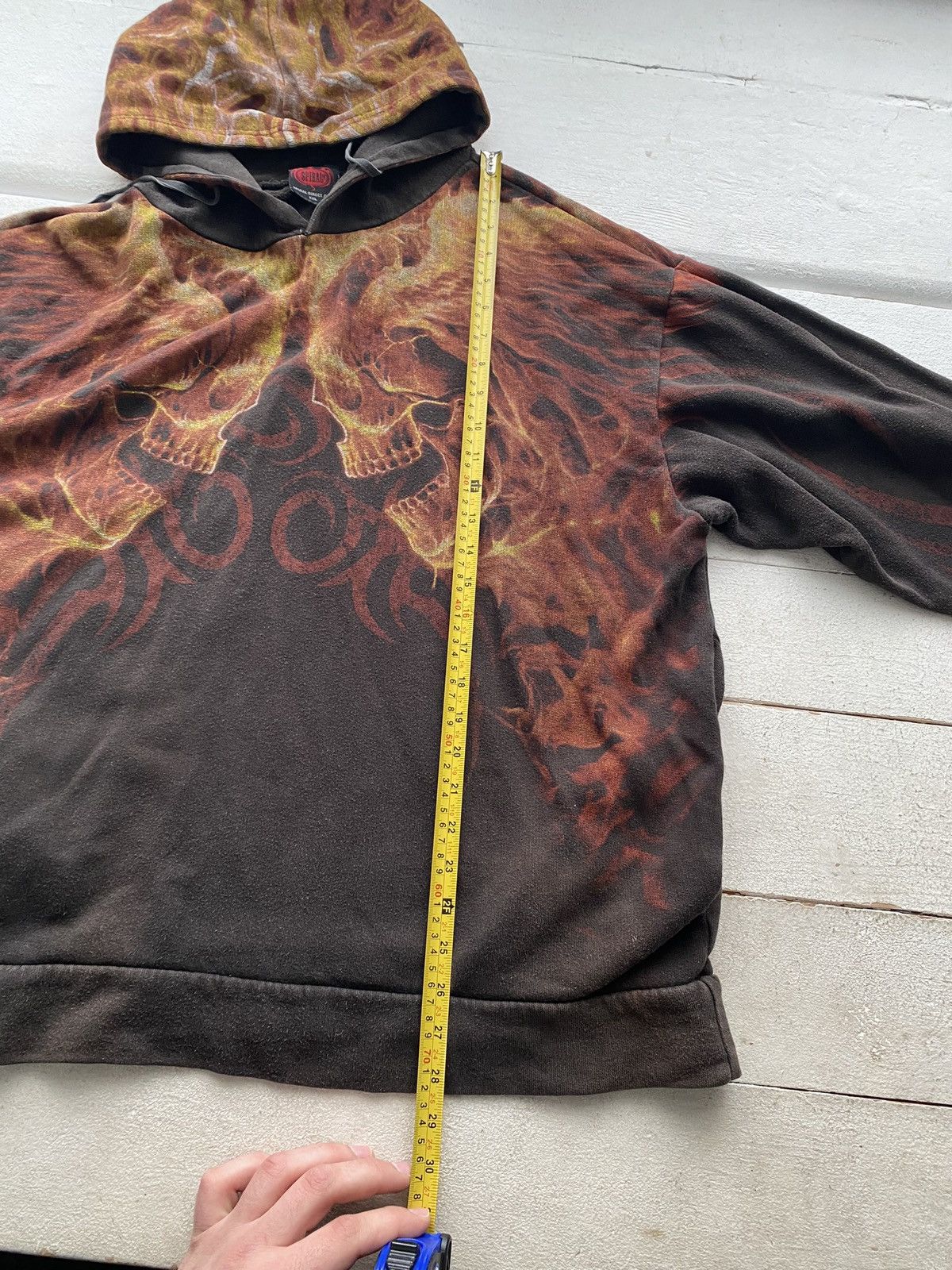 Japanese Brand 🔥Opium Punk Spiral Full Flame Skull Gothic Hoodie oversized Size US XL / EU 56 / 4 - 9 Thumbnail