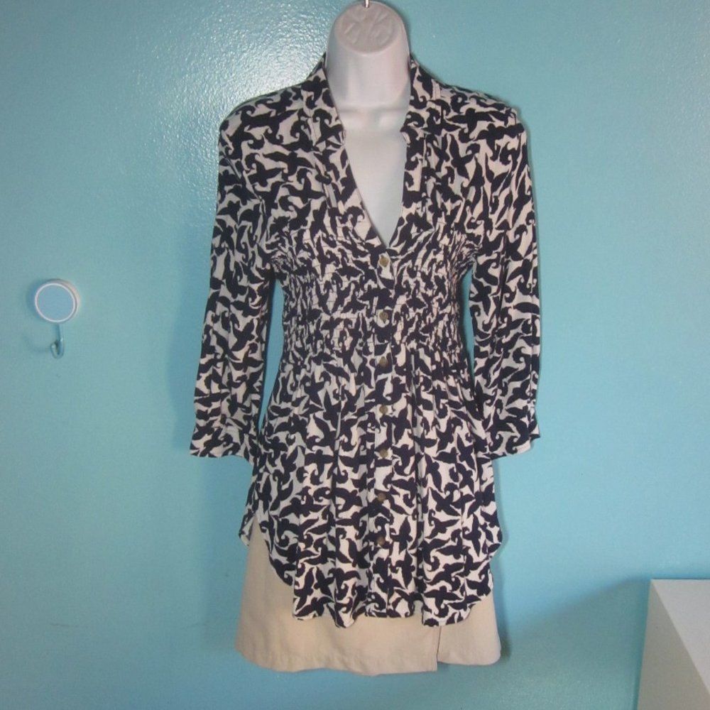 Anthropologie Maeve XS Smocked Tunic Size XS / US 0-2 / IT 36-38 - 10 Thumbnail