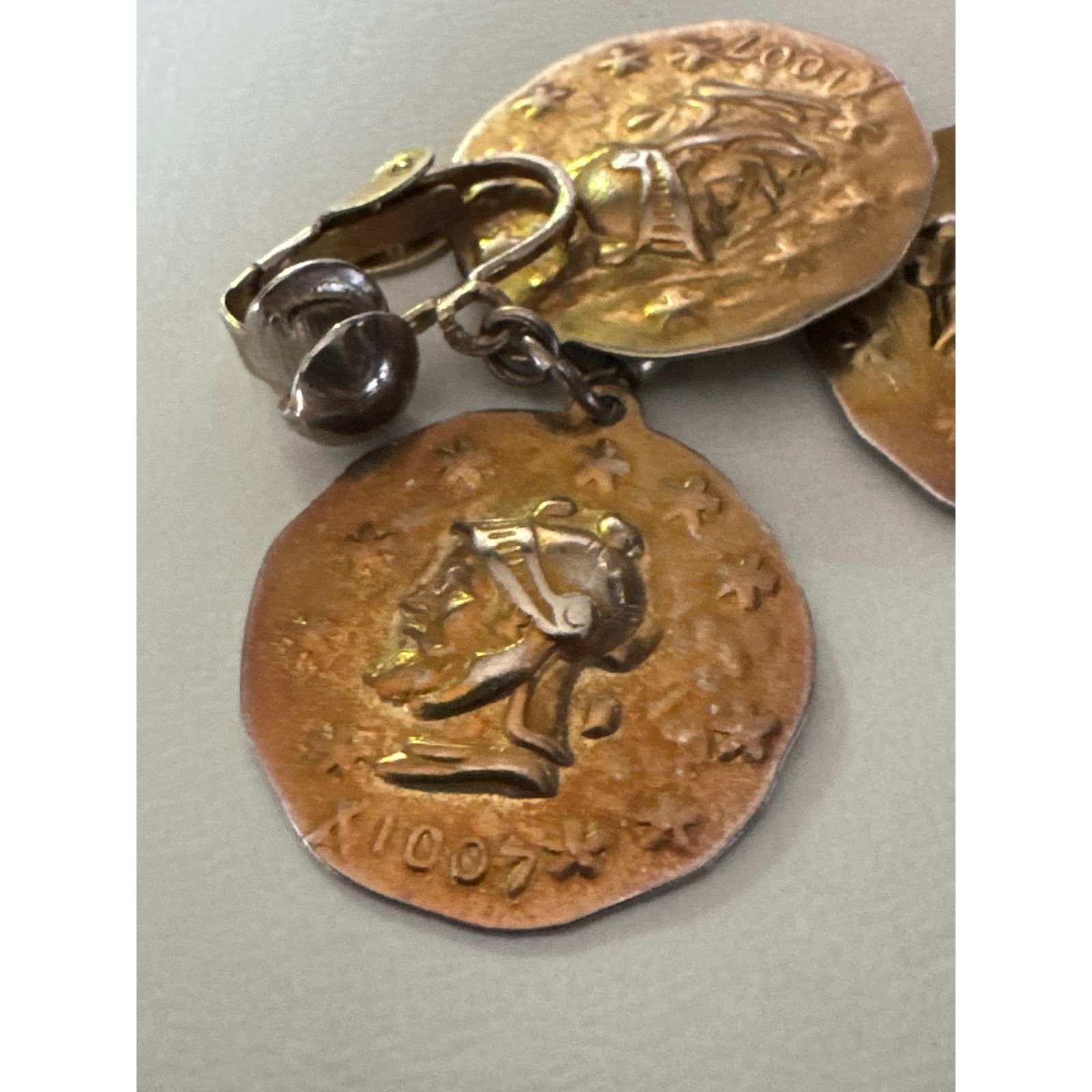 Vintage Vintage Dangling Coin X1007 Clip on Earrings Size ONE SIZE - 10 Thumbnail