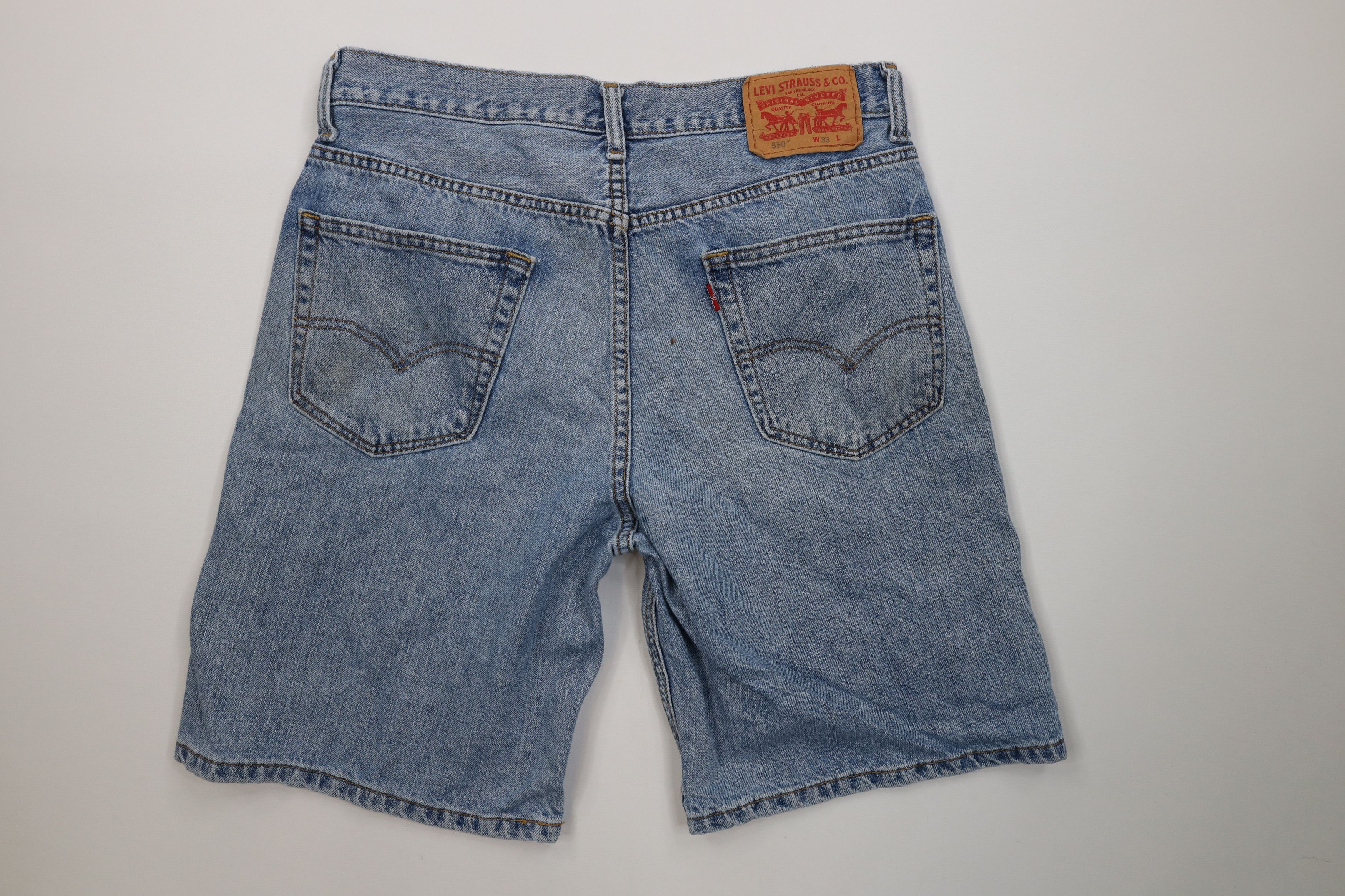 Levi's Vintage Y2K Levis 550 Fit Denim Jean Shorts Jorts Blue Size US 33 - 11 Thumbnail