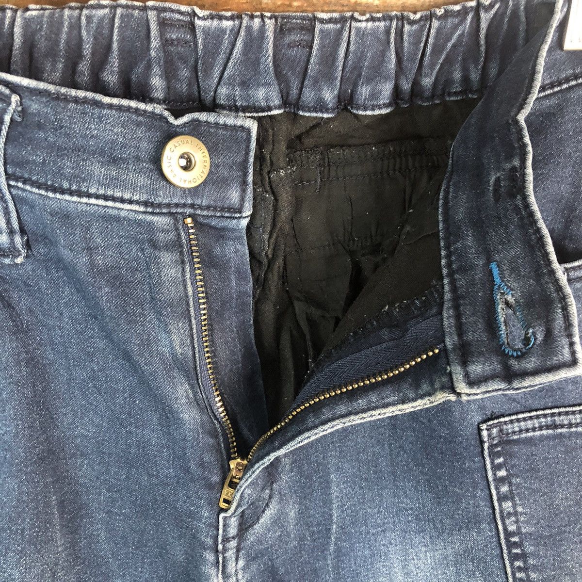 Japanese Brand Fieldcore Japanese utility tactical Blue Denim Pants #A2094 Size US 32 / EU 48 - 15 Thumbnail