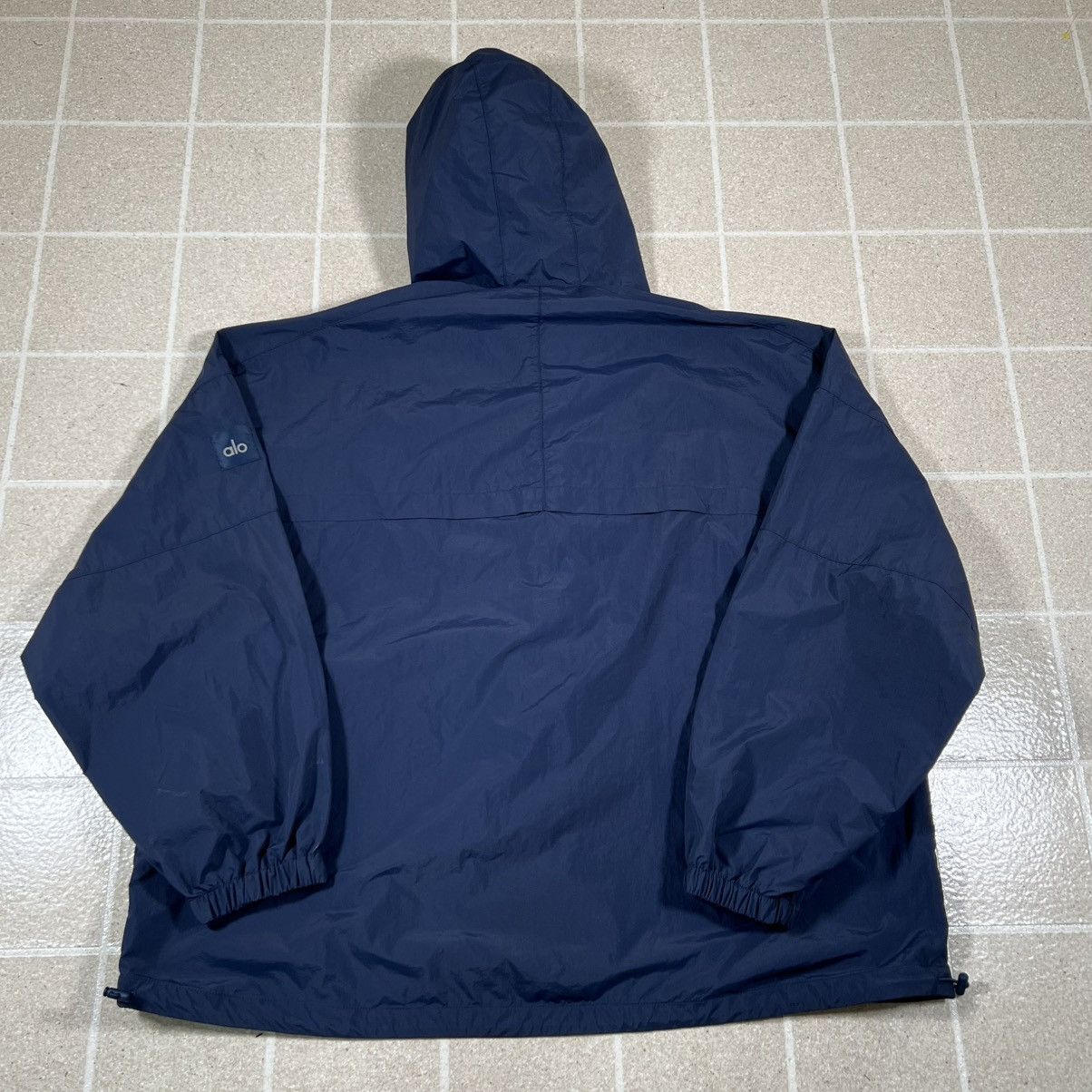 Alo New Alo Vantage Nylon Ripstop Track Jacket Navy Blue Size XL