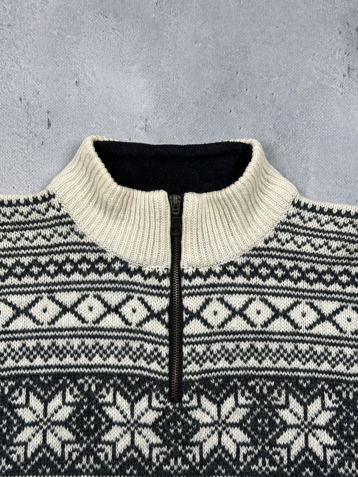 Norwool Norwool Norwegian Fair Isle Wool Half Zip Sweater Size US M / EU 48-50 / 2 - 3 Thumbnail