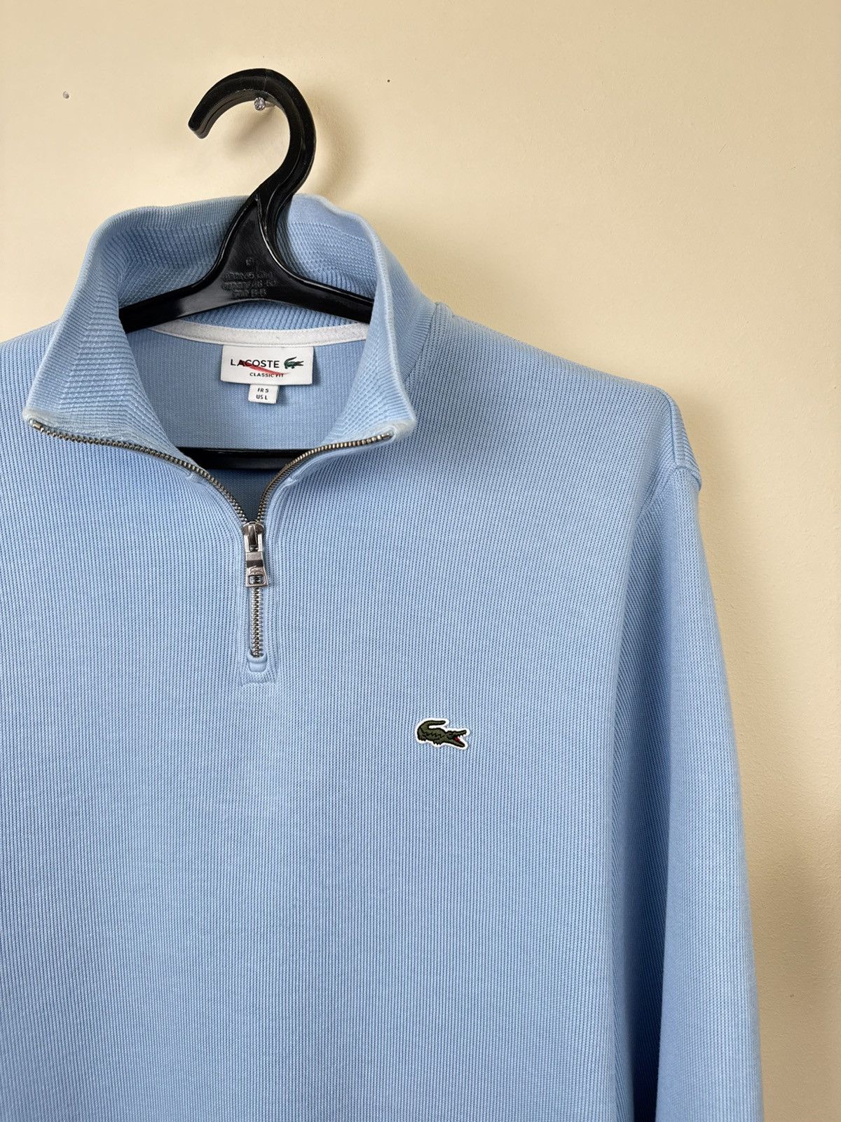 Lacoste Lacoste Sweater Men 1/4 Zip Blue Knit L Sweatshirt Luxury Size US L / EU 52-54 / 3 - 13 Thumbnail