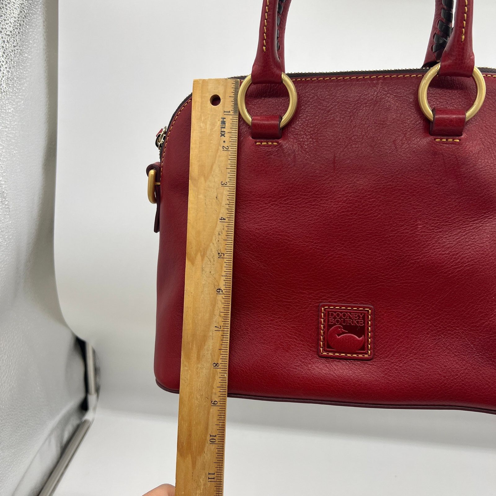 Dooney & Bourke Dooney & Bourke Florentine Leather Domed Purse Red Color Size ONE SIZE - 8 Thumbnail