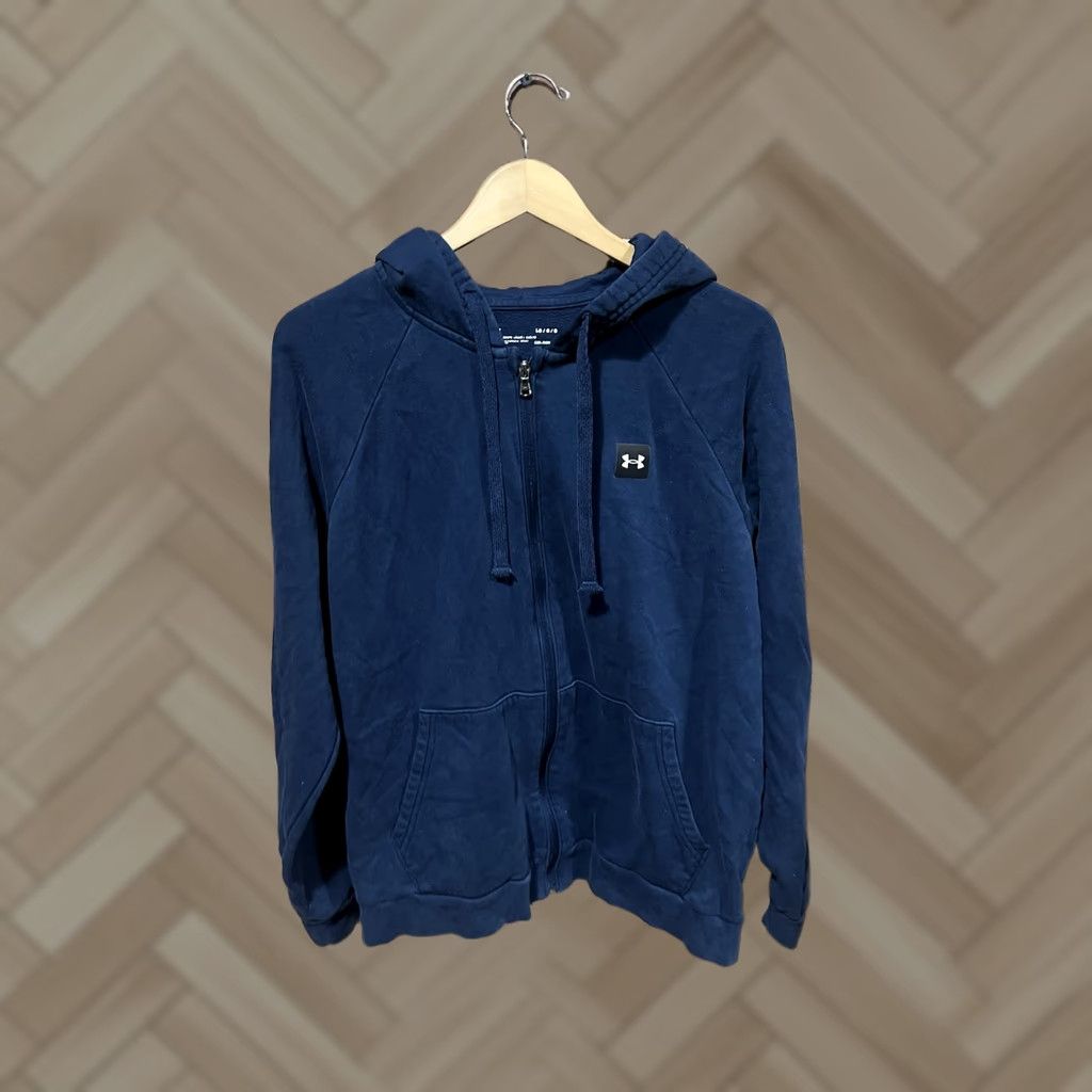Under Armour Under Armour Mens Blue Full Zip Hooded Sweatshirt L Men Zip Hoodie Exterior Blue Sweatshirt Size US L / EU 52-54 / 3 - 1 Thumbnail