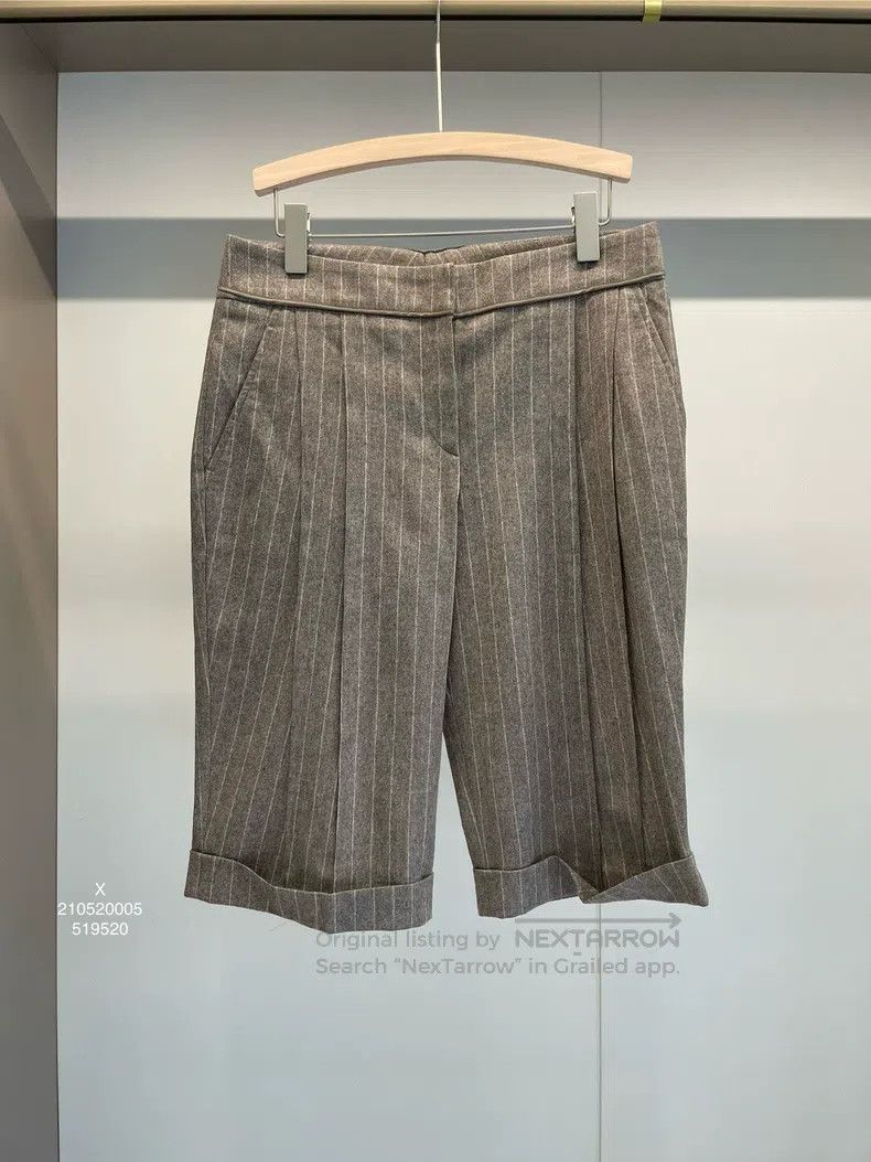 Brunello Cucinelli Brunello Cucinelli Grey Caramel Wool Casual Shorts Size 27" / US 4 / IT 40 - 1 Thumbnail