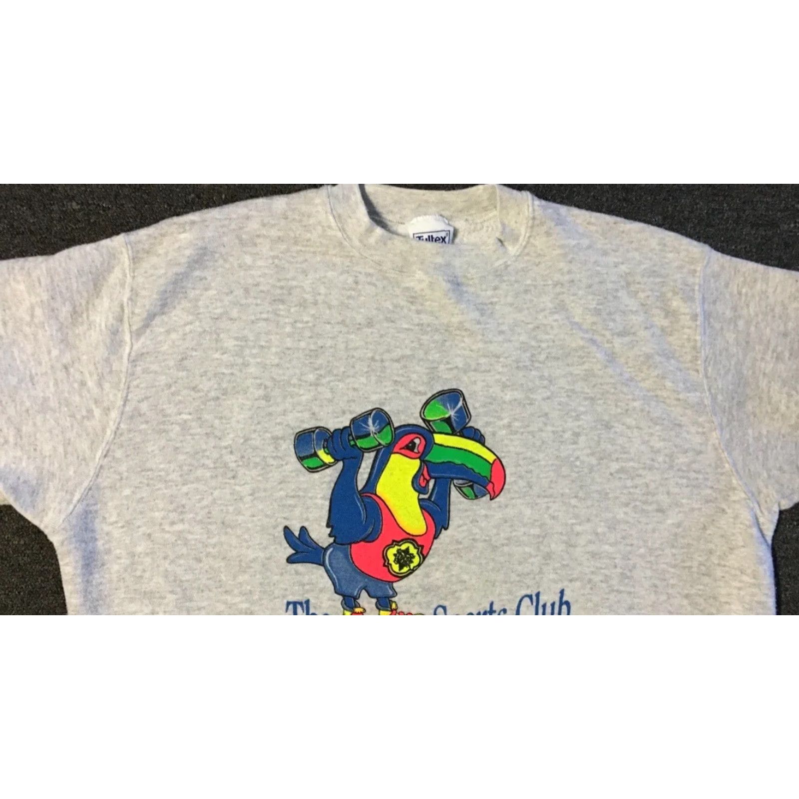 Rainbow VINTAGE Rainbow Pointe Sport Club Hoodie Mens L Gray 80s 90s Grunge Tracksuit Sports Retro Toucan Cartoon Fadeed Sweatshirt Size US L / EU 52-54 / 3 - 4 Thumbnail