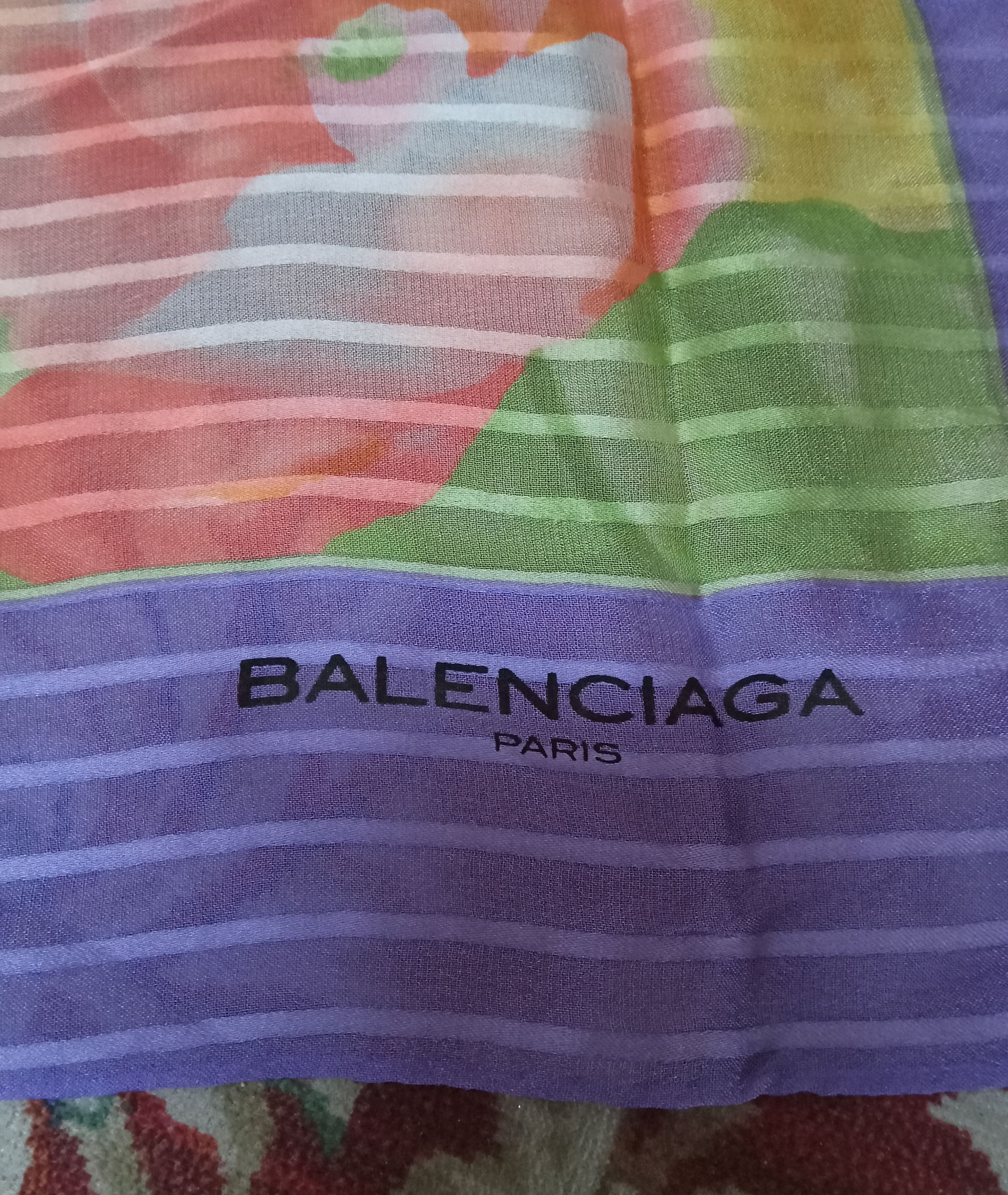 Balenciaga Balenciaga Floral Scarf Size ONE SIZE - 2 Thumbnail
