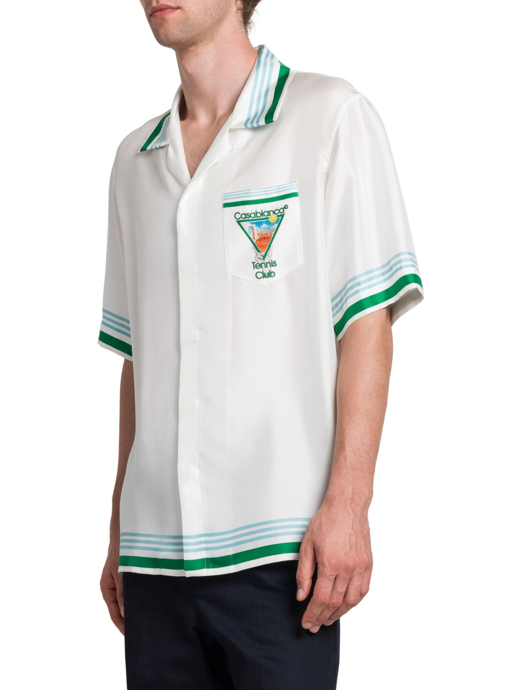 Casablanca os11x0725 Tennis Club Silk Shirt in Multicolor Size US L / EU 52-54 / 3 - 3 Thumbnail