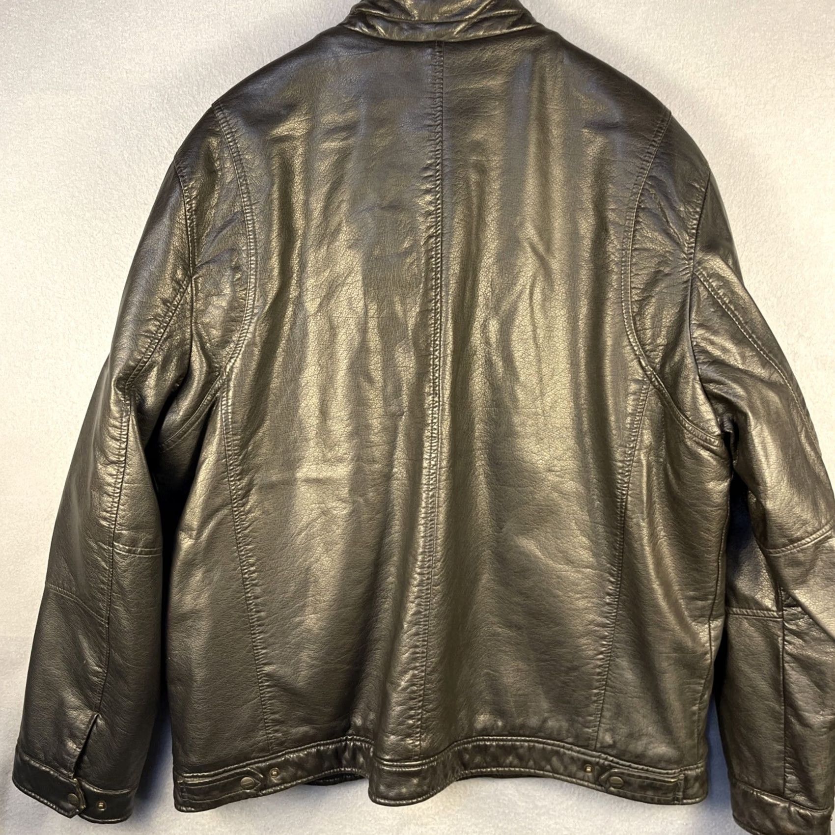 Vintage VINTAGE Levis Bomber Jacket Mens 2XL Brown Sherpa Lined Trucker Aviator Faux Leather Size US XXL / EU 58 / 5 - 5 Thumbnail