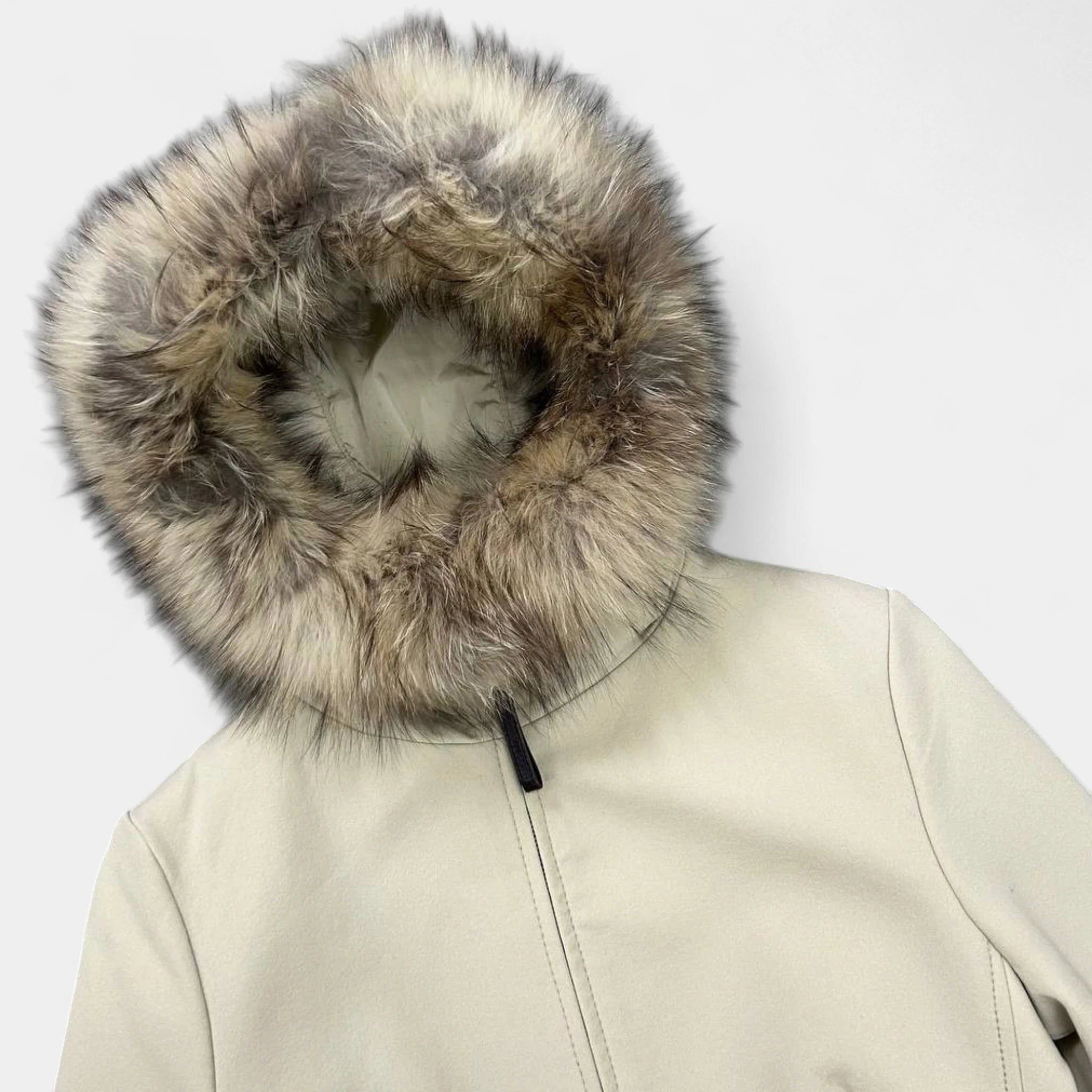 Prada Prada Beige Fur Hooded Jacket Size US M / EU 48-50 / 2 - 2 Thumbnail