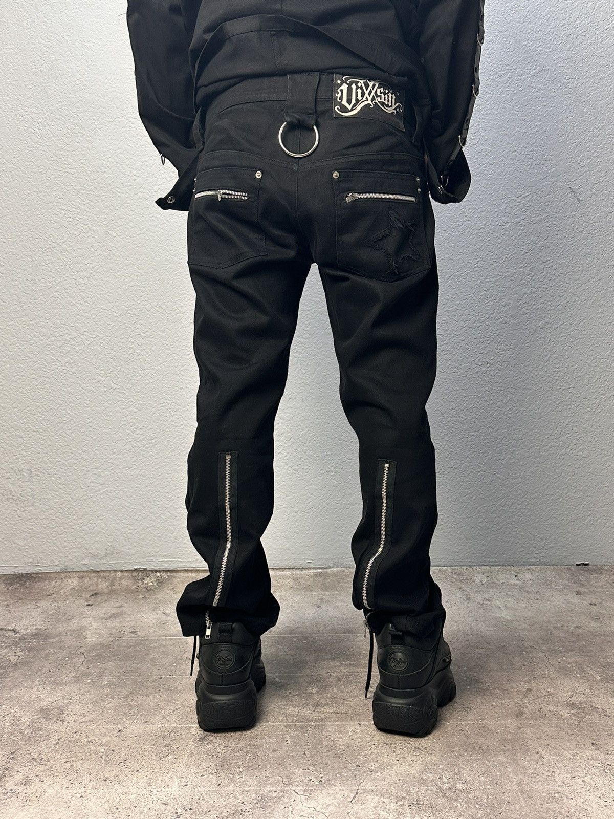 Gotcha Vixxsin gothic black denim pants Y2K punk streetwear Size US 34 / EU 50 - 17 Thumbnail