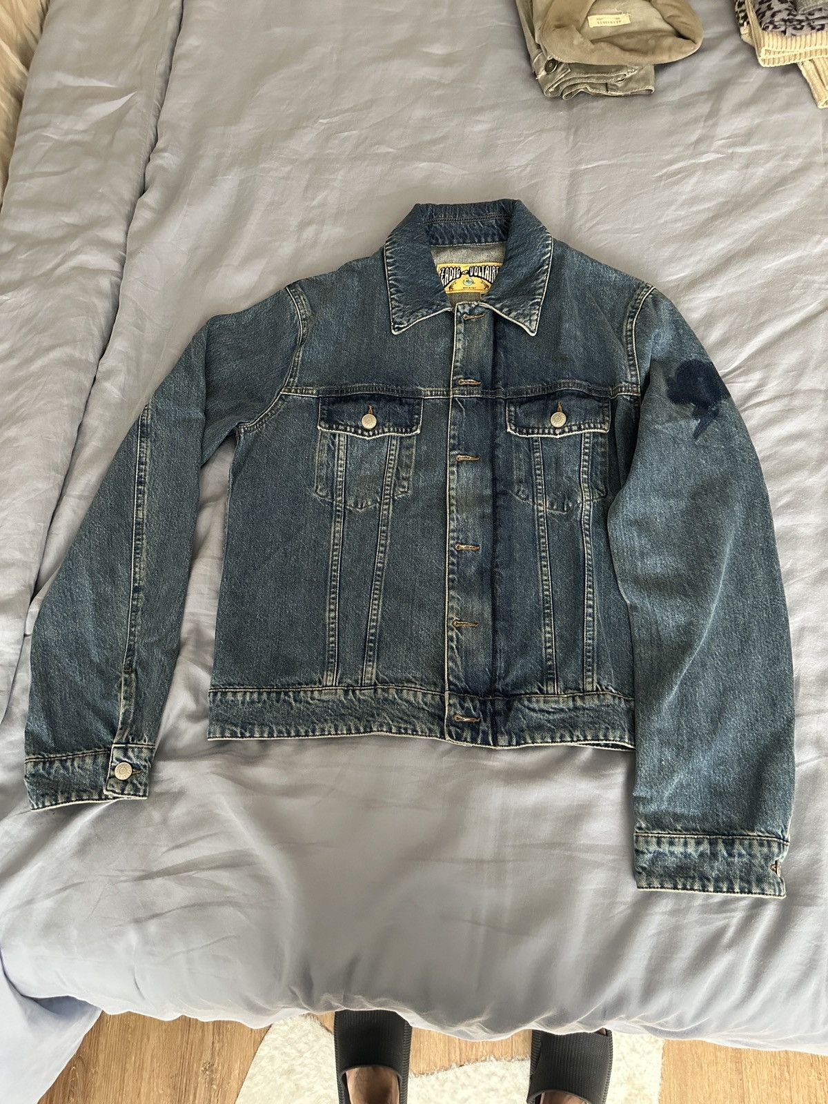 Zadig & Voltaire NWOT Cropped Zadig & Voltaire Denim Jacket Size US L / EU 52-54 / 3 - 1 Thumbnail