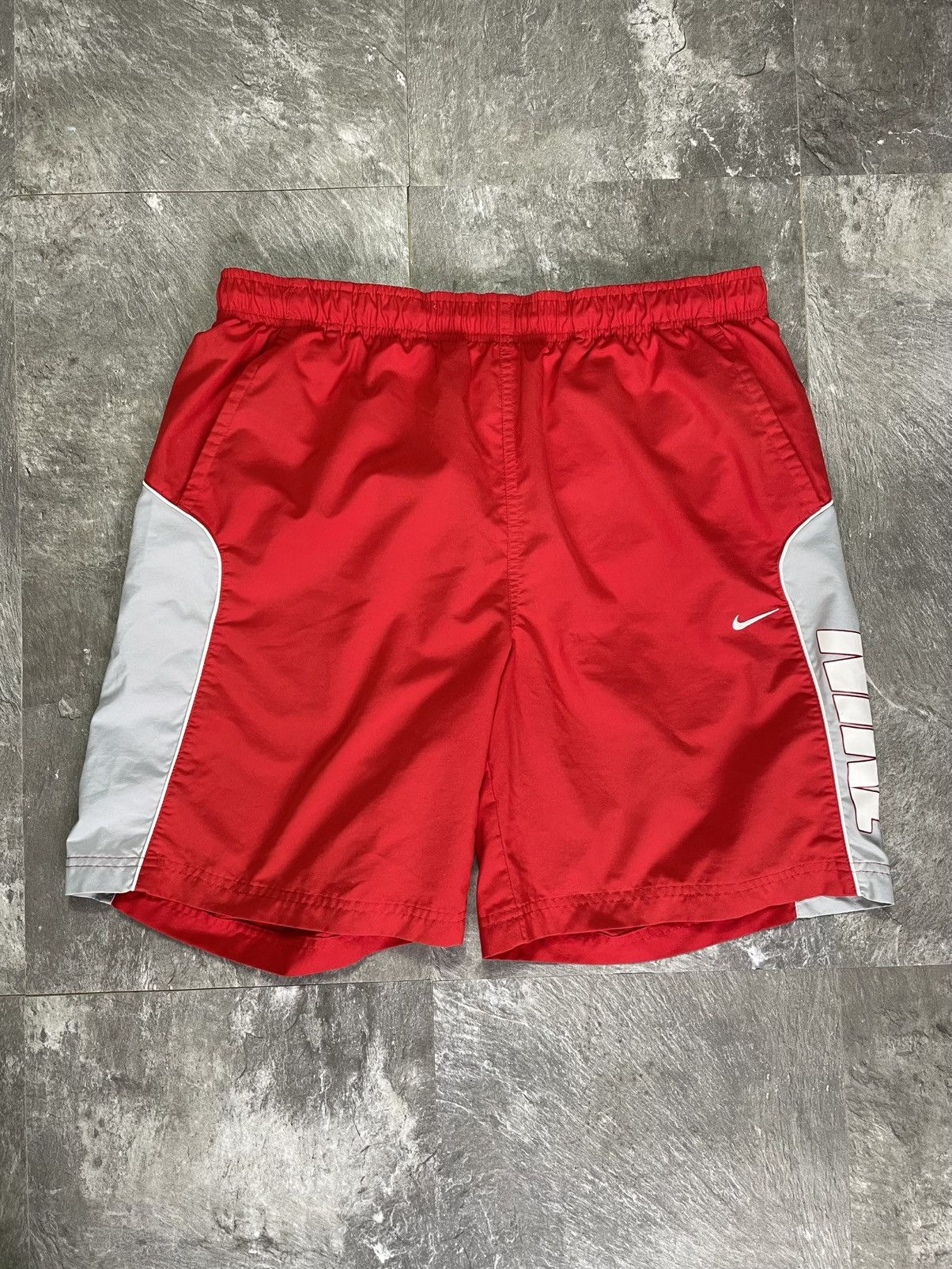 Nike Vintage Nike Basketball Swoosh Big Logo Track Shorts Y2k Size US 34 / EU 50 - 2 Thumbnail