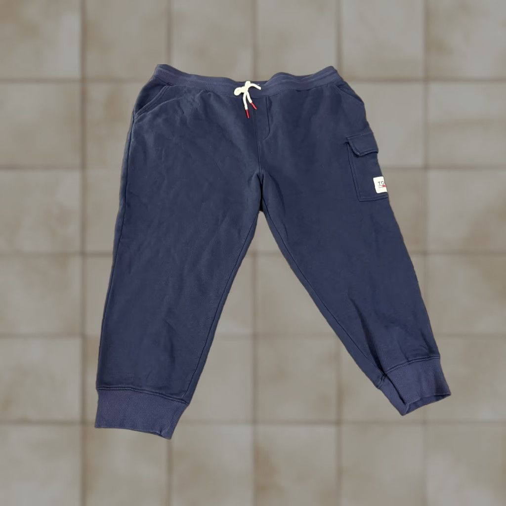 Tommy Hilfiger Tommy Hilfiger Sweatpants Mens 3XL Blue Navy Drawstring Fleece Classic Straight Leg Pants Casual Activewear Workout Mens Size US 39 - 1 Thumbnail