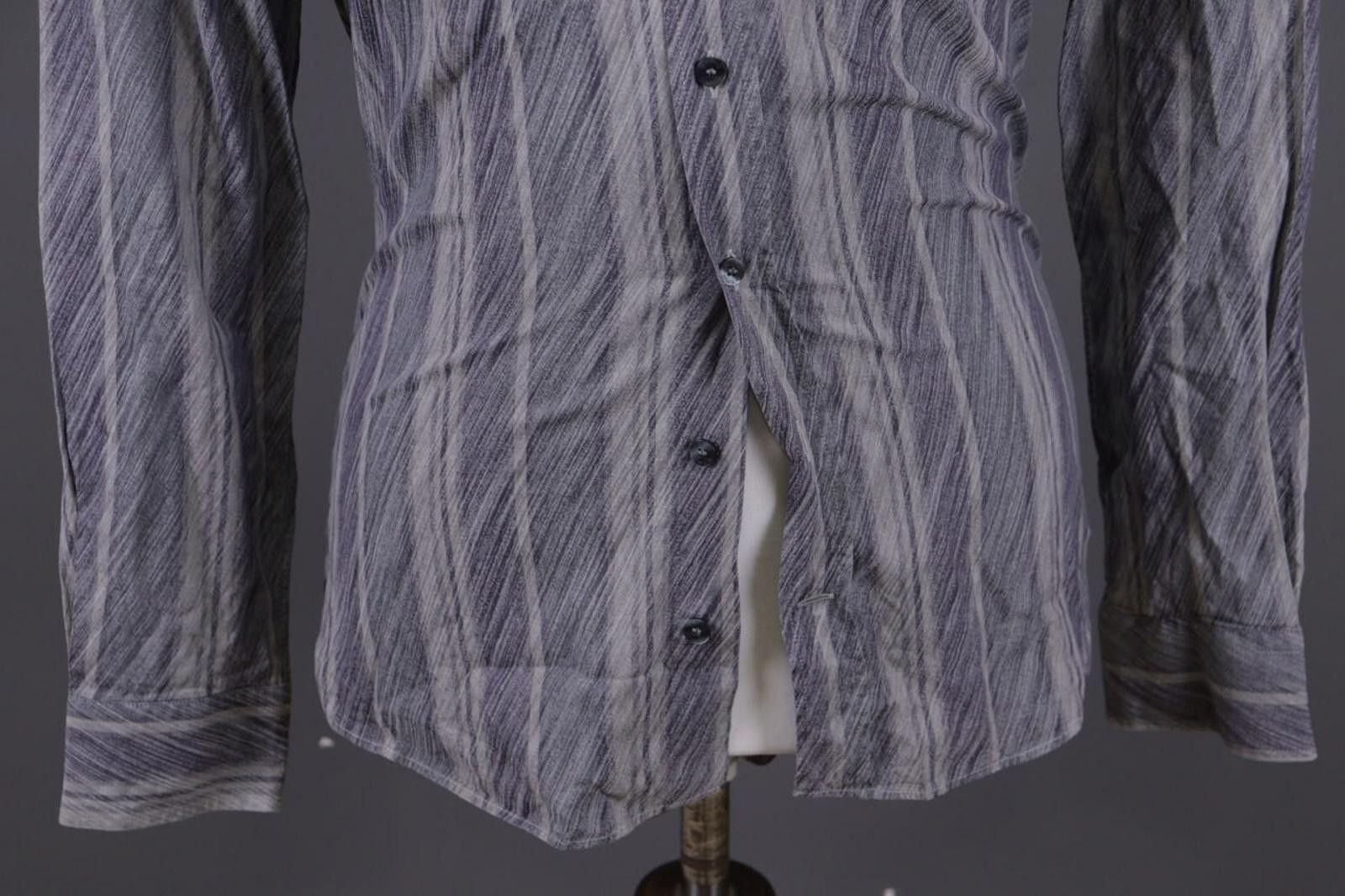 Etro Etro Milano Gray Striped Button Down Shirt Size 38 Size US M / EU 48-50 / 2 - 2 Thumbnail