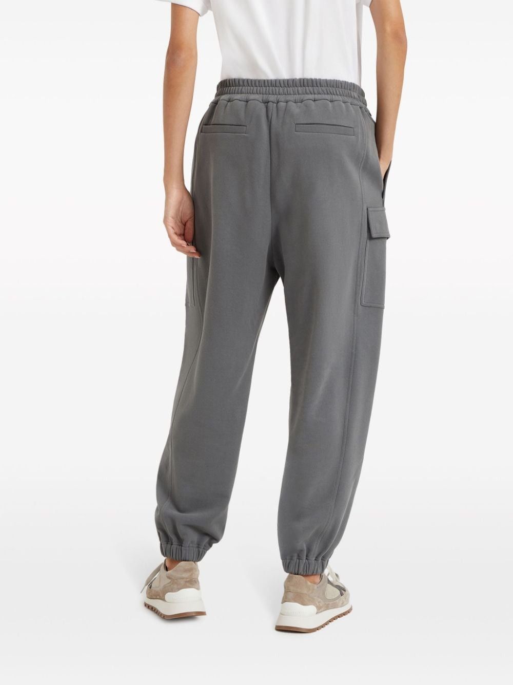 Brunello Cucinelli o1w1db10825 Woman Sport Pants in Medium Grey Size 26" / US 2 / IT 38 - 3 Thumbnail