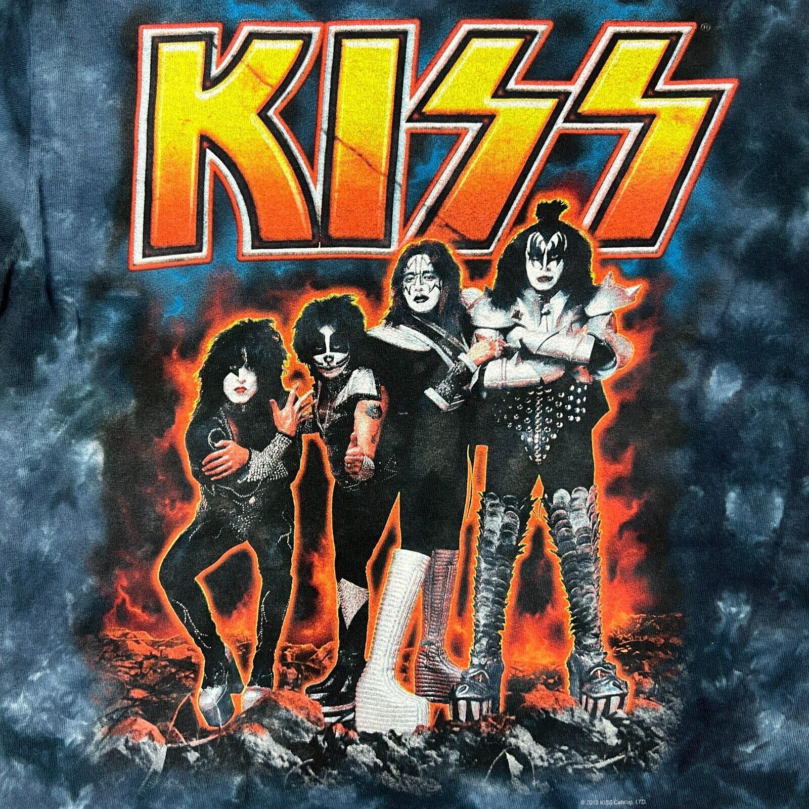 Band Tees × KISS × Liquid Blue VTG 2013 Liquid Blue Kiss T Shirt Medium Tie Dye Band Tee Size US M / EU 48-50 / 2 - 2 Thumbnail